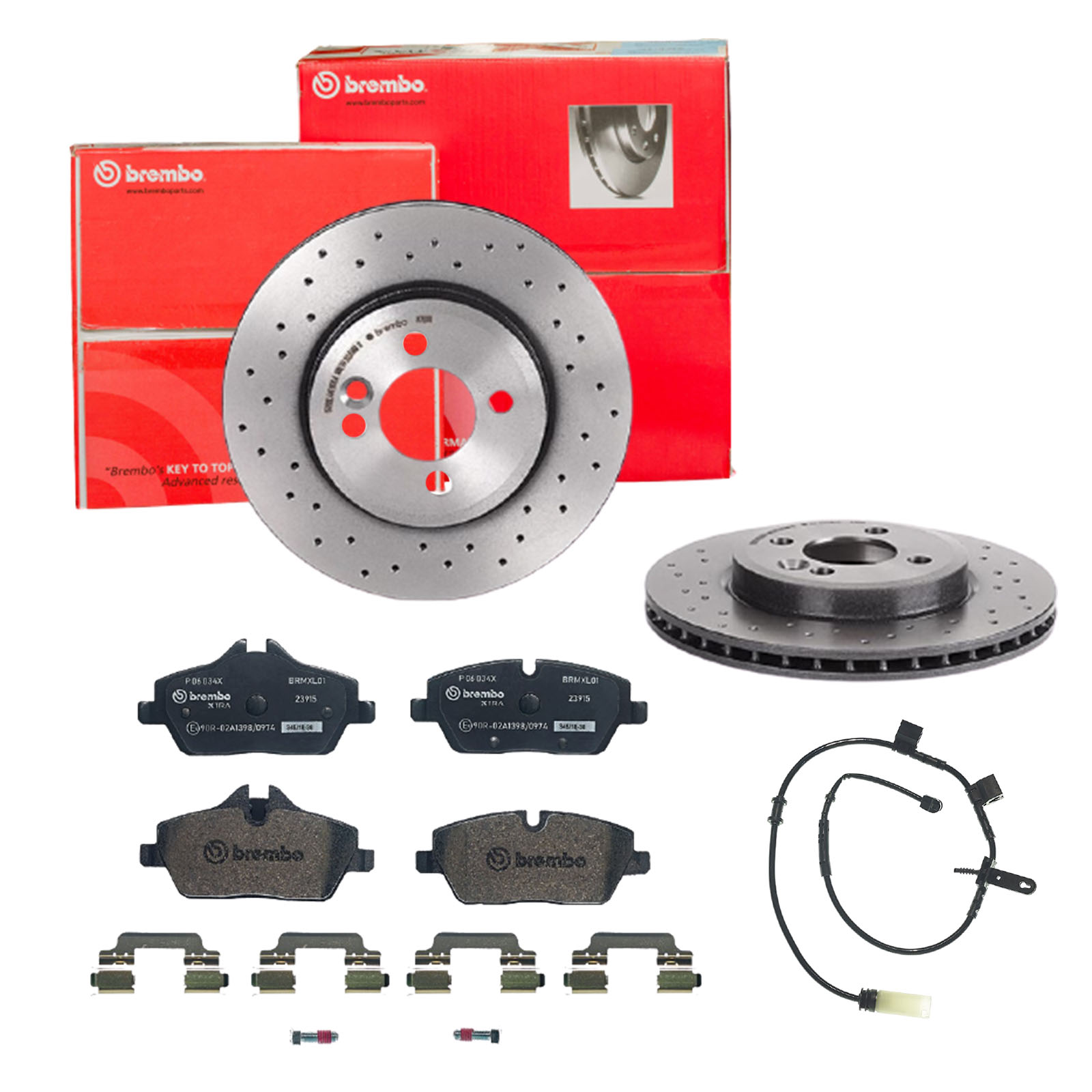 BREMBO Bremsensatz, Scheibenbremse sk8k0f0ld3 Vorderachse Gelocht/innenbel. 280mm 22mm für MINI BMW