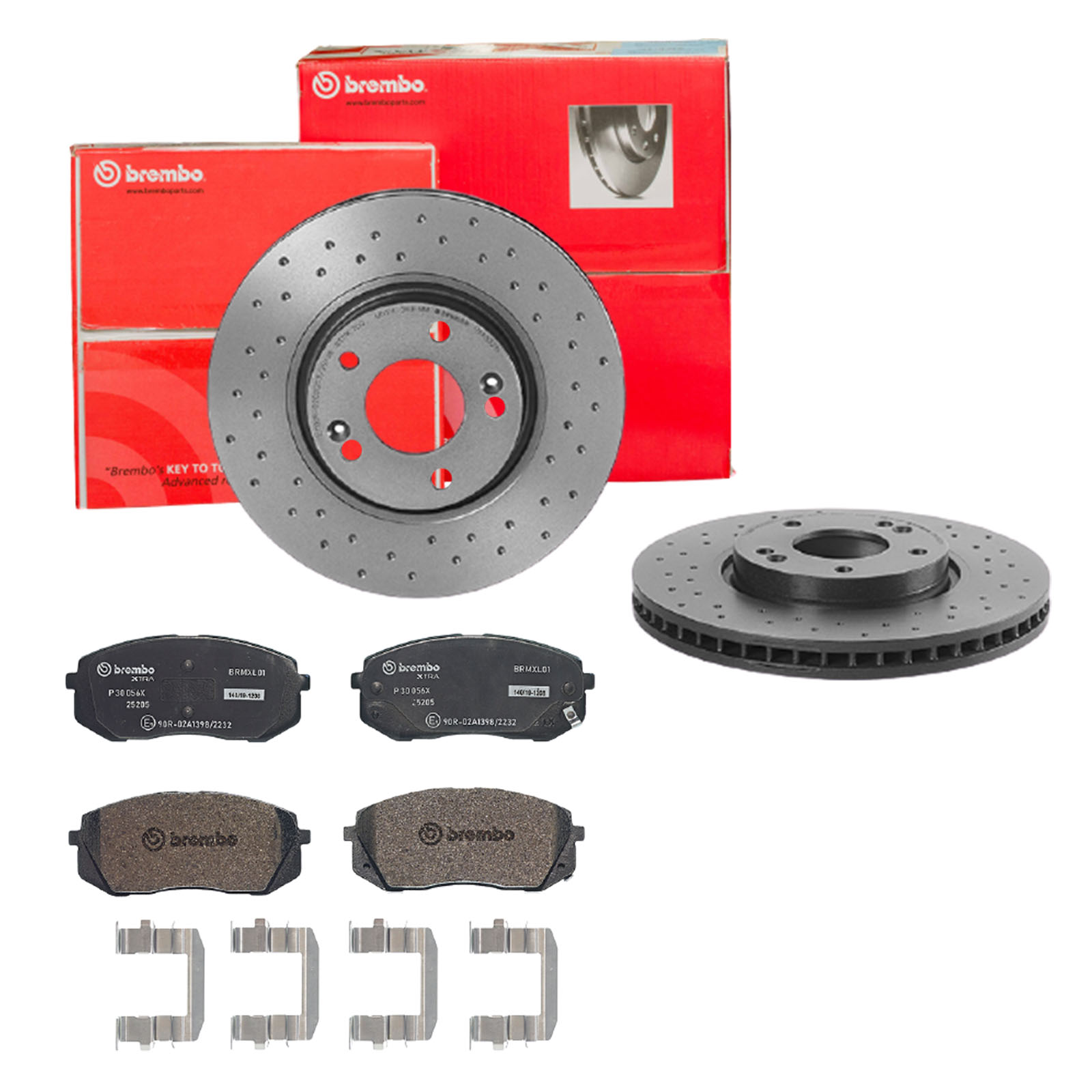 BREMBO Bremsensatz, Scheibenbremse sk8k0f0j69 Vorderachse Gelocht/innenbel. 300mm 28mm für HYUNDAI KIA HYUNDAI (BEIJING)