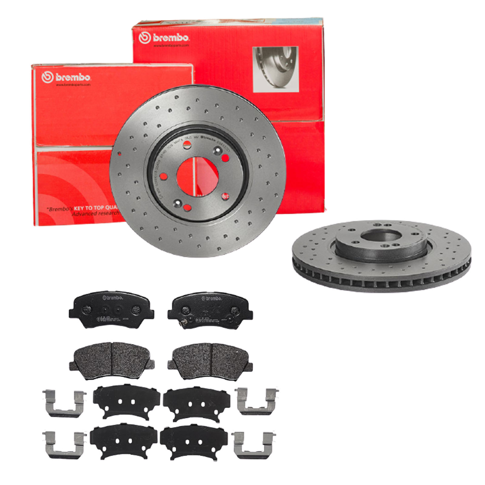 BREMBO Bremsensatz, Scheibenbremse sk8k0f0iq3 Vorderachse Gelocht/innenbel. 300mm 28mm für HYUNDAI KIA HYUNDAI (BEIJING)