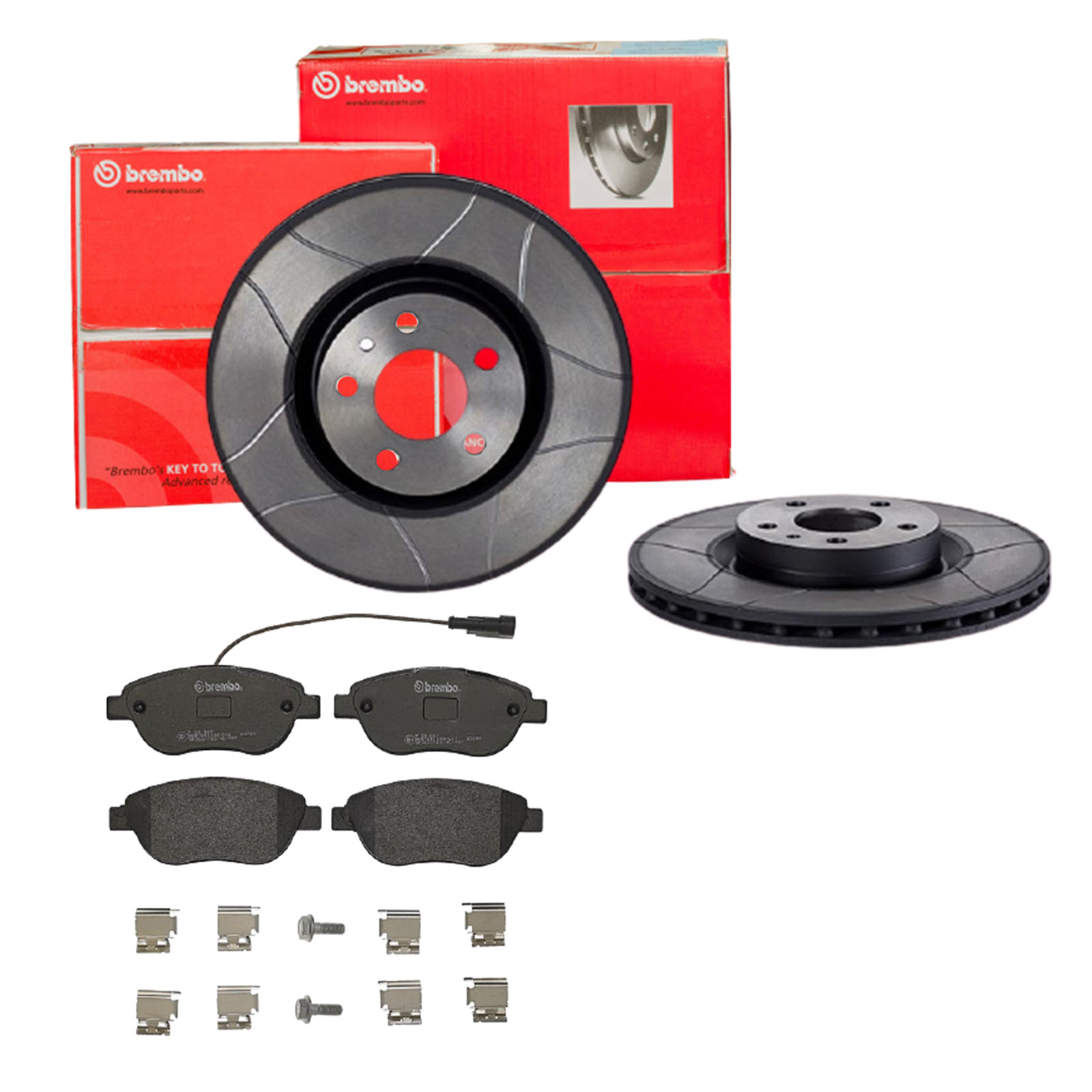BREMBO Bremsensatz, Scheibenbremse sk8k0f0i97 Vorderachse Geschlitzt 284mm 22mm für PEUGEOT OPEL FIAT ALFA ROMEO LANCIA VAUXHALL GENERAL MOTORS