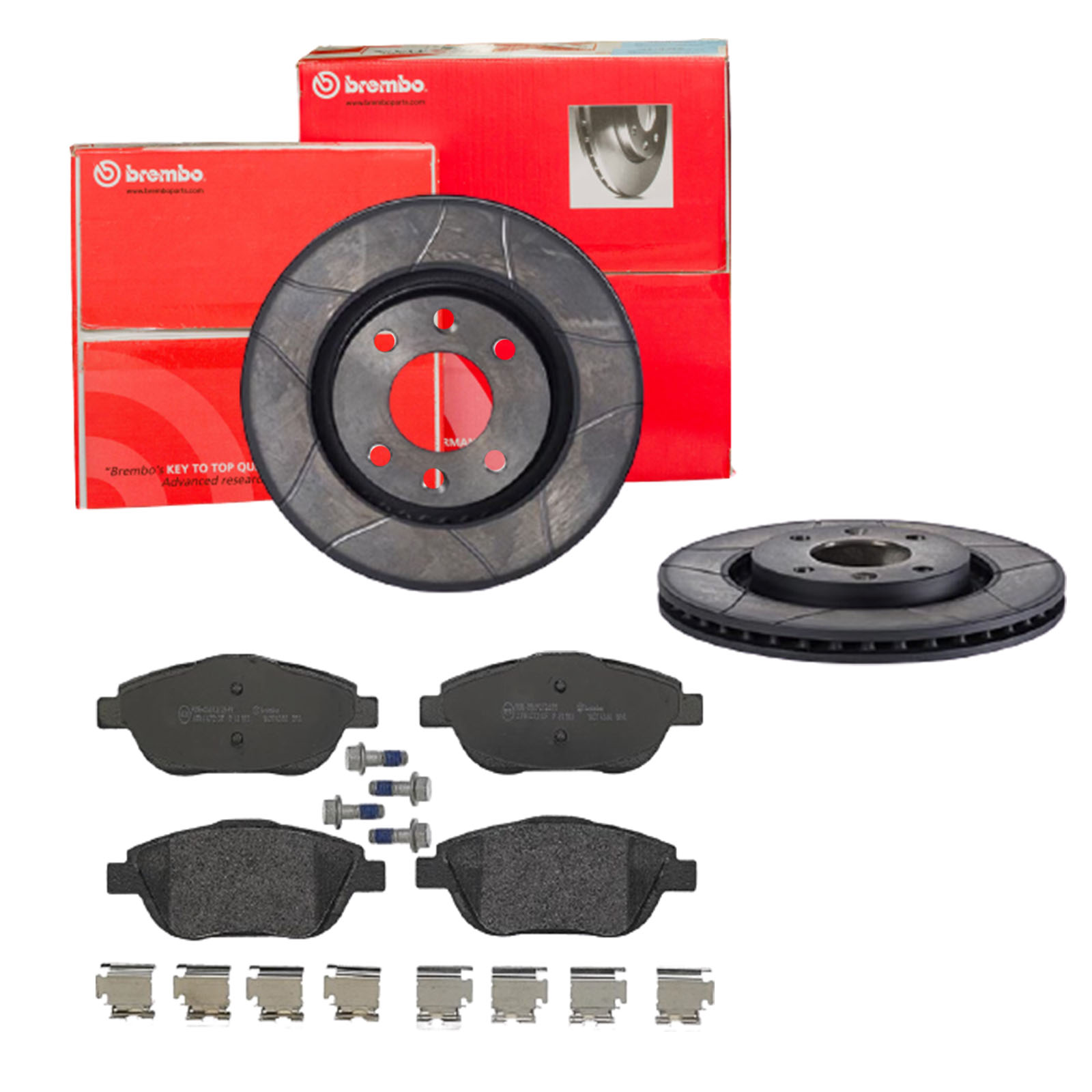 BREMBO Bremsensatz, Scheibenbremse sk8k0f0ga3 Vorderachse Geschlitzt 266mm 22mm für PEUGEOT CITROËN DS OPEL VAUXHALL FENGSHEN CITROËN (DF-PSA)