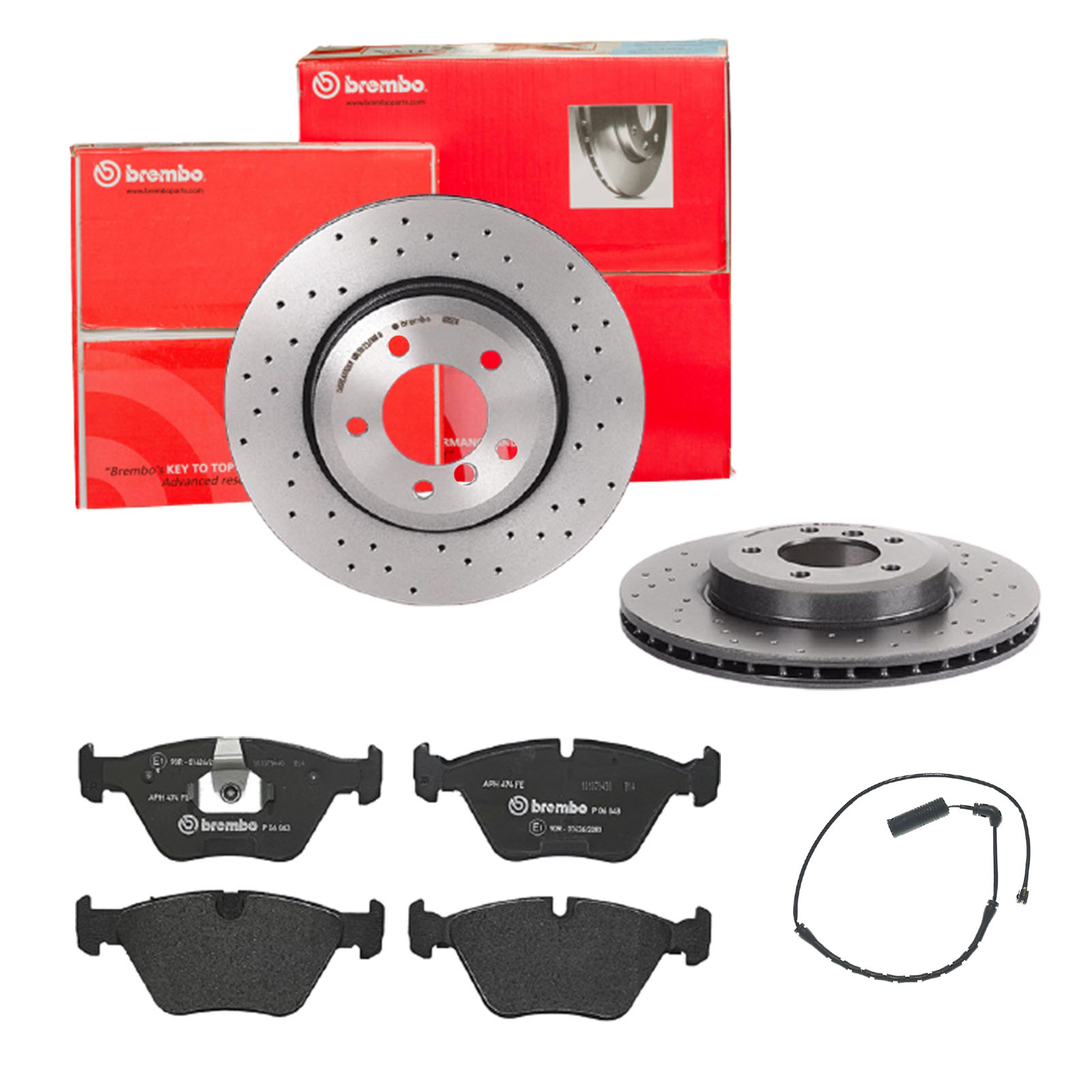 BREMBO Bremsensatz, Scheibenbremse sk8k0f09t5 Vorderachse Gelocht/innenbel. 325mm 25mm für BMW ROVER