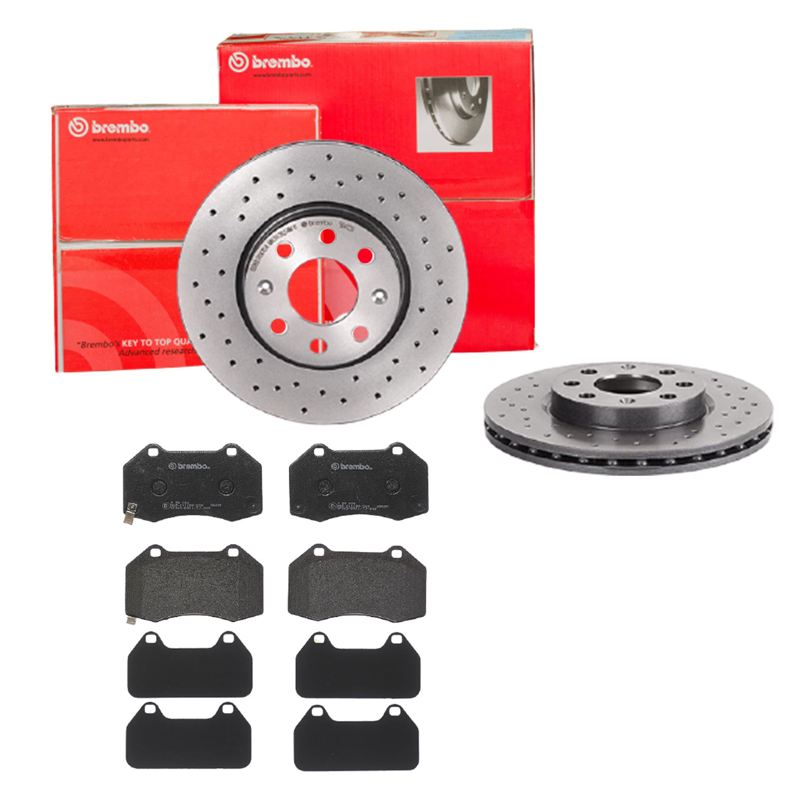 BREMBO Bremsensatz, Scheibenbremse sk8k0f0761 Vorderachse Gelocht/innenbel. 257mm 22mm für OPEL VAUXHALL FIAT