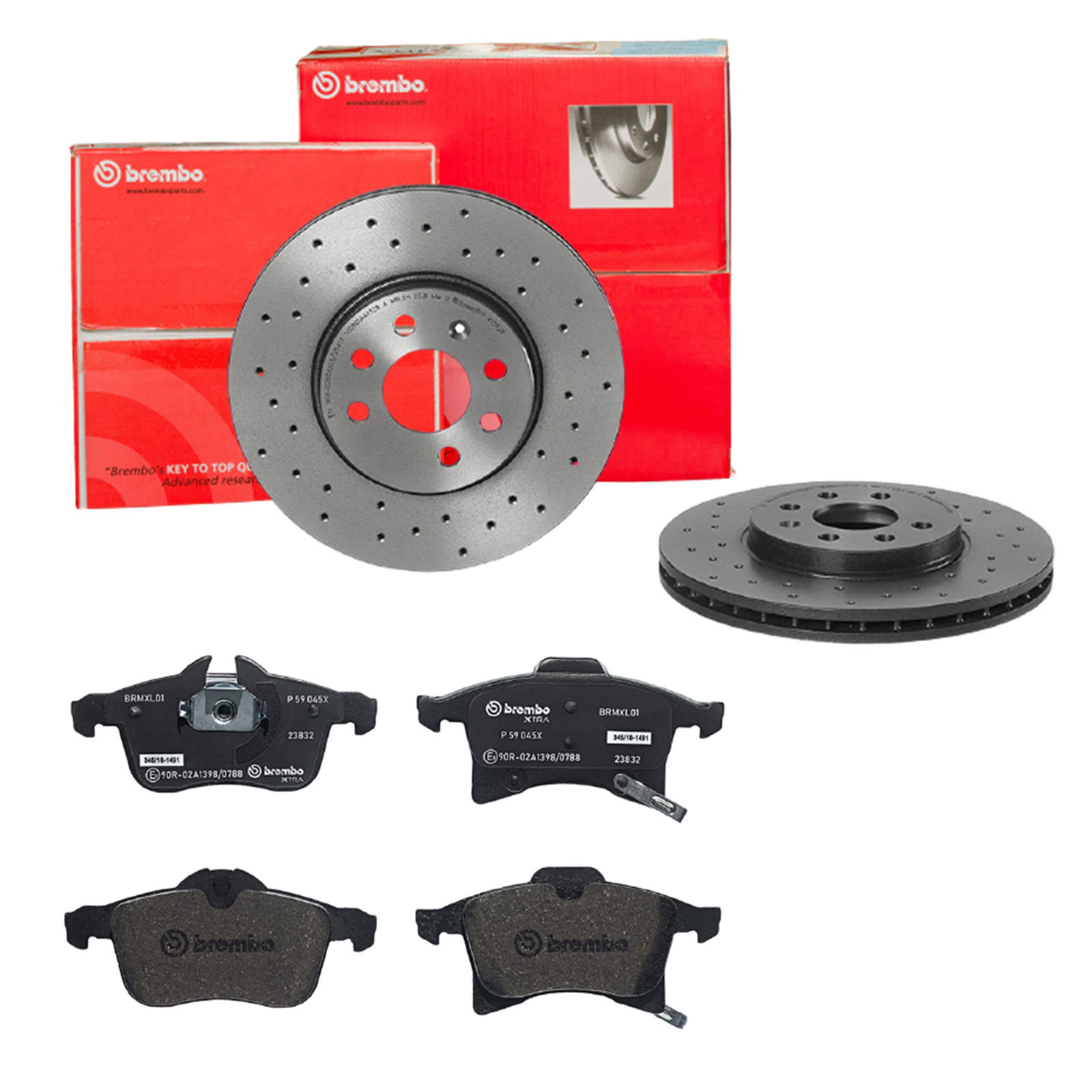 BREMBO Bremsensatz, Scheibenbremse sk8k0f01w9 Vorderachse Gelocht/innenbel. 280mm 25mm für OPEL VAUXHALL GENERAL MOTORS SATURN AC