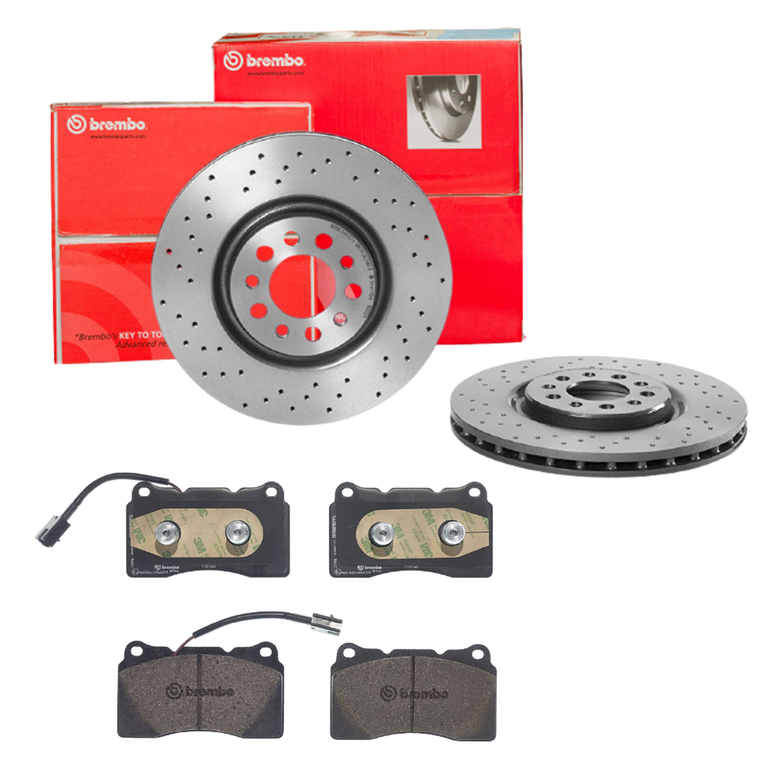 BREMBO Bremsensatz, Scheibenbremse sk8k0f0133 Vorderachse Gelocht/innenbel. 330mm 28mm für ALFA ROMEO JEEP (GAC FCA)