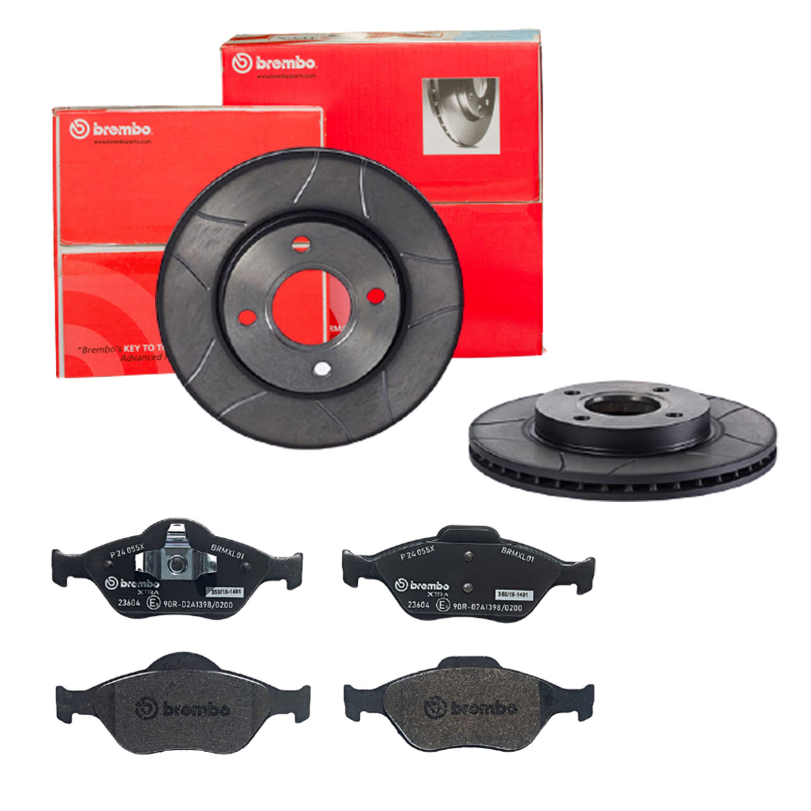 BREMBO Bremsensatz, Scheibenbremse sk8k0ezz49 Vorderachse Innenbelüftet 258mm 22mm für FORD MAZDA