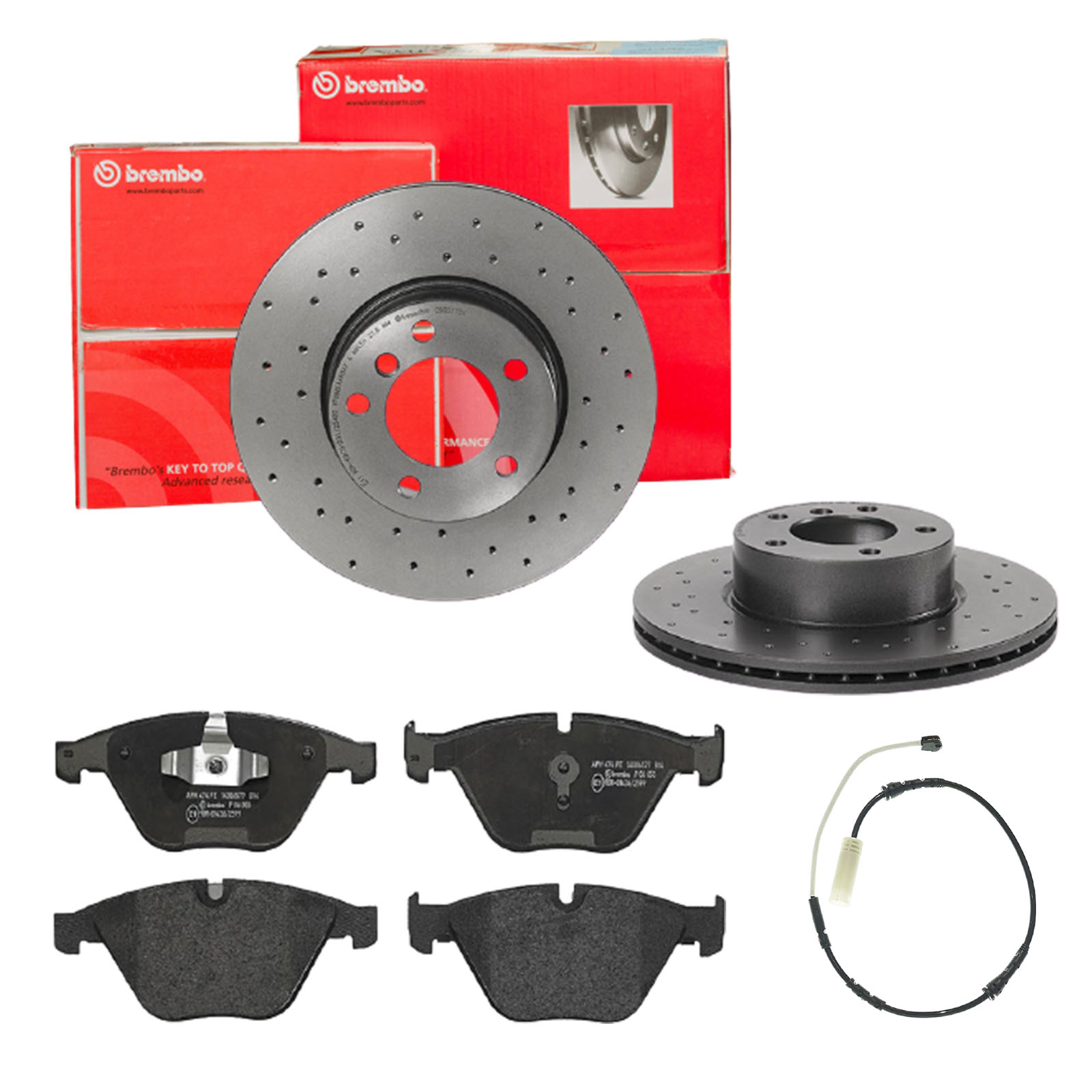 BREMBO Bremsensatz, Scheibenbremse sk8k0ezuh5 Vorderachse Gelocht/innenbel. 312mm 24mm für BMW BMW (BRILLIANCE)
