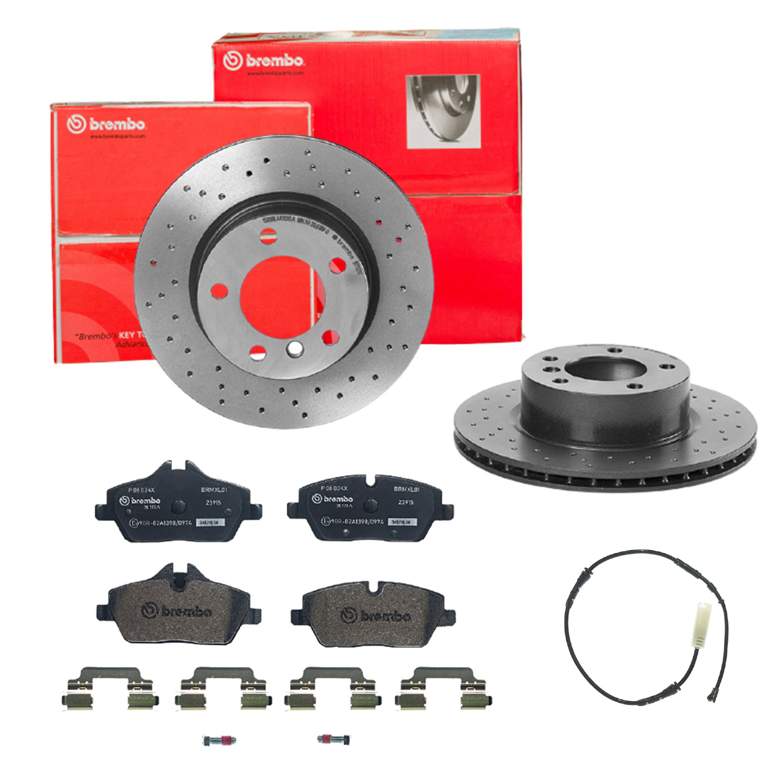 BREMBO Bremsensatz, Scheibenbremse sk8k0ezqq9 Vorderachse Gelocht/innenbel. 292mm 22mm für BMW MINI