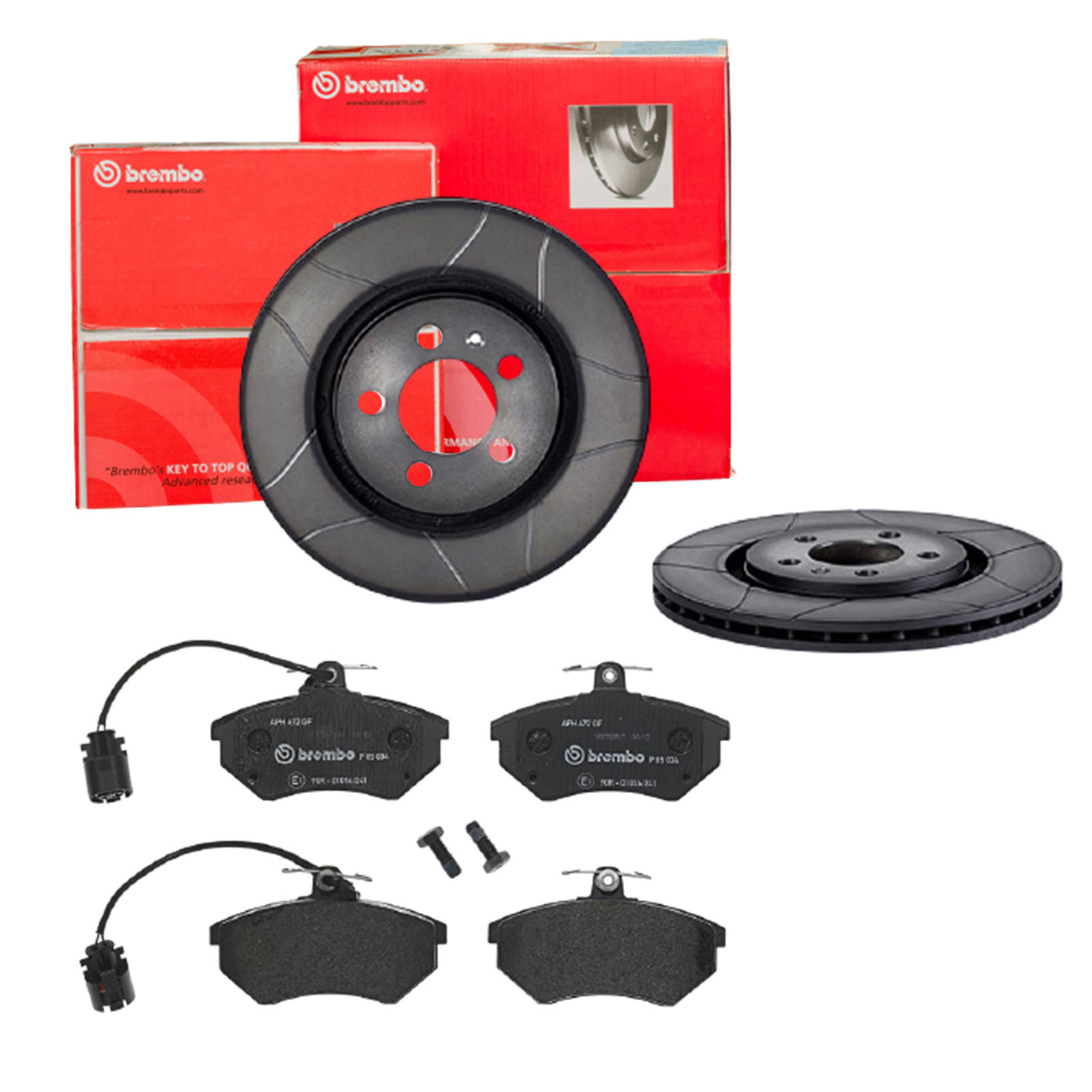 BREMBO Bremsensatz, Scheibenbremse sk8k0ezoq7 Vorderachse Geschlitzt 280mm 22mm für SEAT VW AUDI