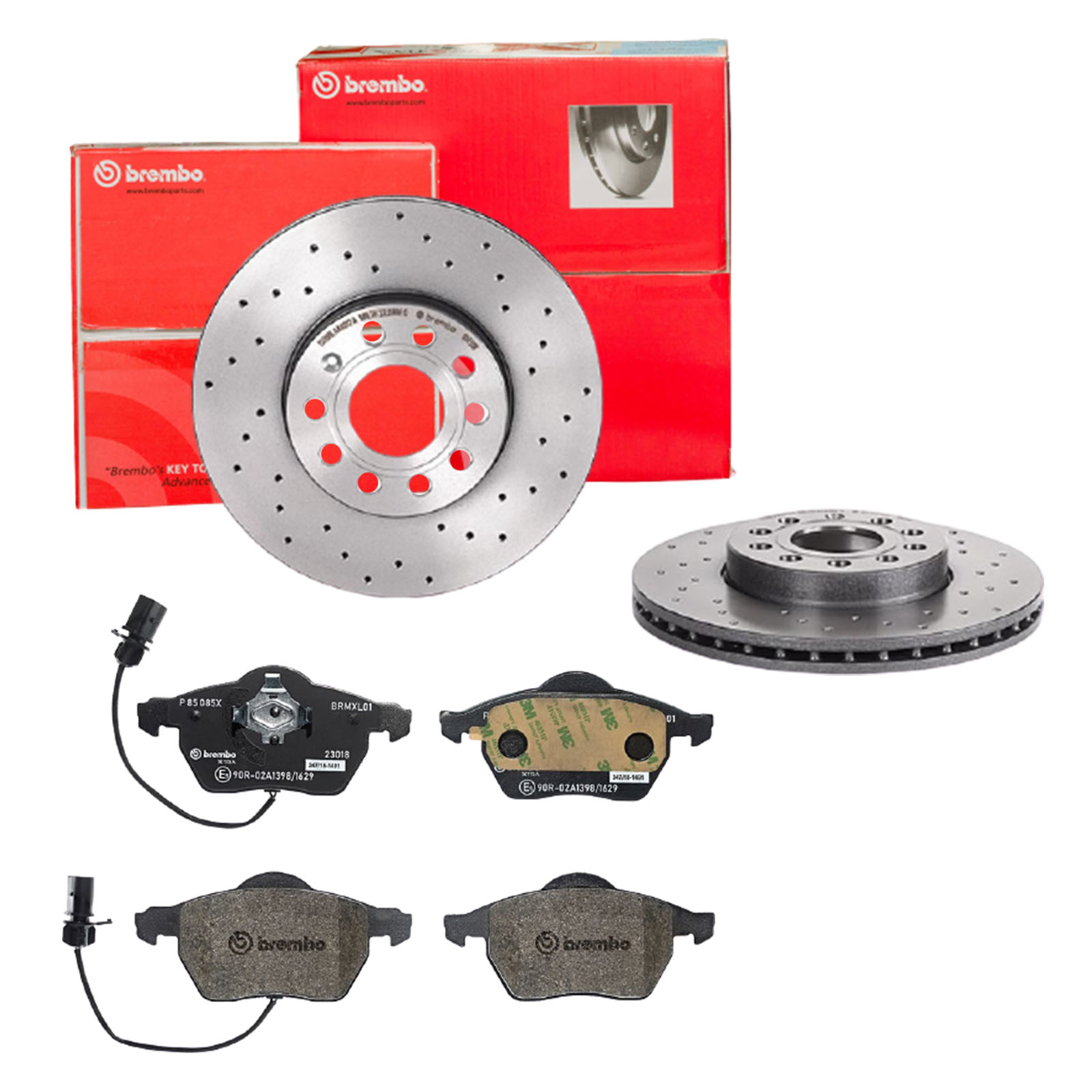 BREMBO Bremsensatz, Scheibenbremse sk8k0ezkr7 Vorderachse Gelocht/innenbel. 288mm 25mm für SKODA VW SEAT AUDI SKODA (SVW) AUDI (FAW) VW (FAW)