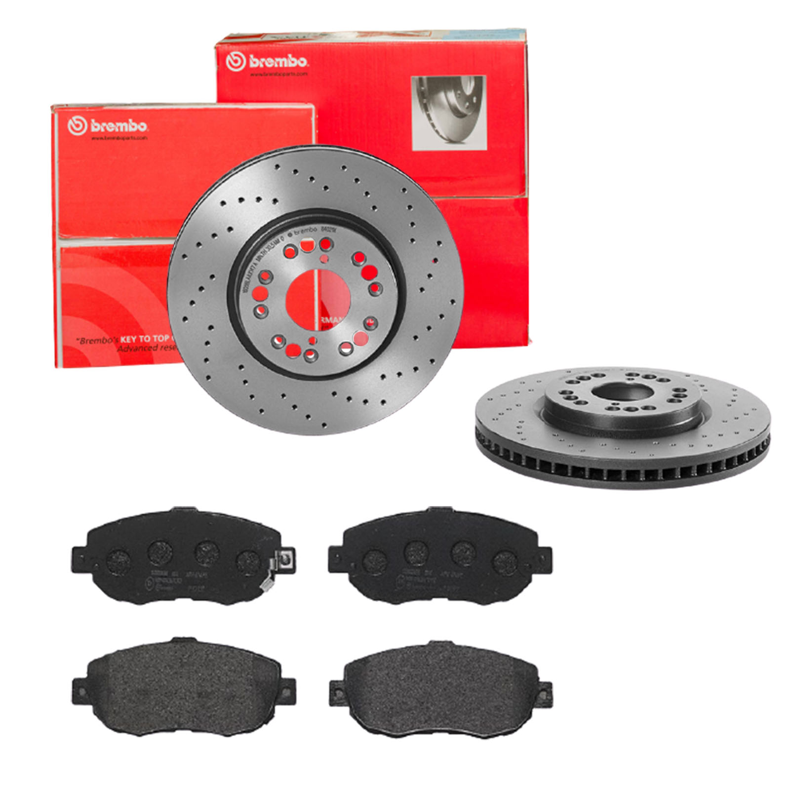 BREMBO Bremsensatz, Scheibenbremse sk8k0eziu3 Vorderachse Gelocht/innenbel. 296mm 32mm für TOYOTA LEXUS NISSAN