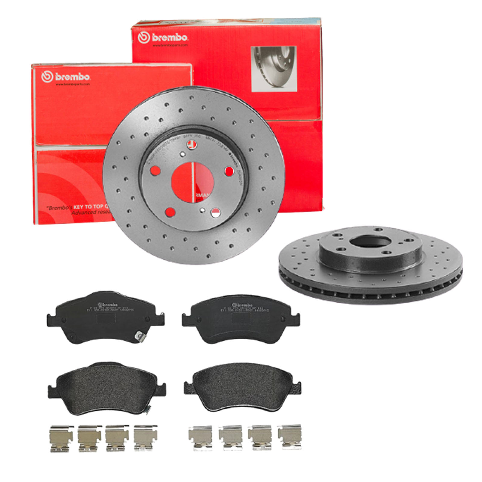 BREMBO Bremsensatz, Scheibenbremse sk8k0ezhw1 Vorderachse Gelocht/innenbel. 273mm 26mm für TOYOTA