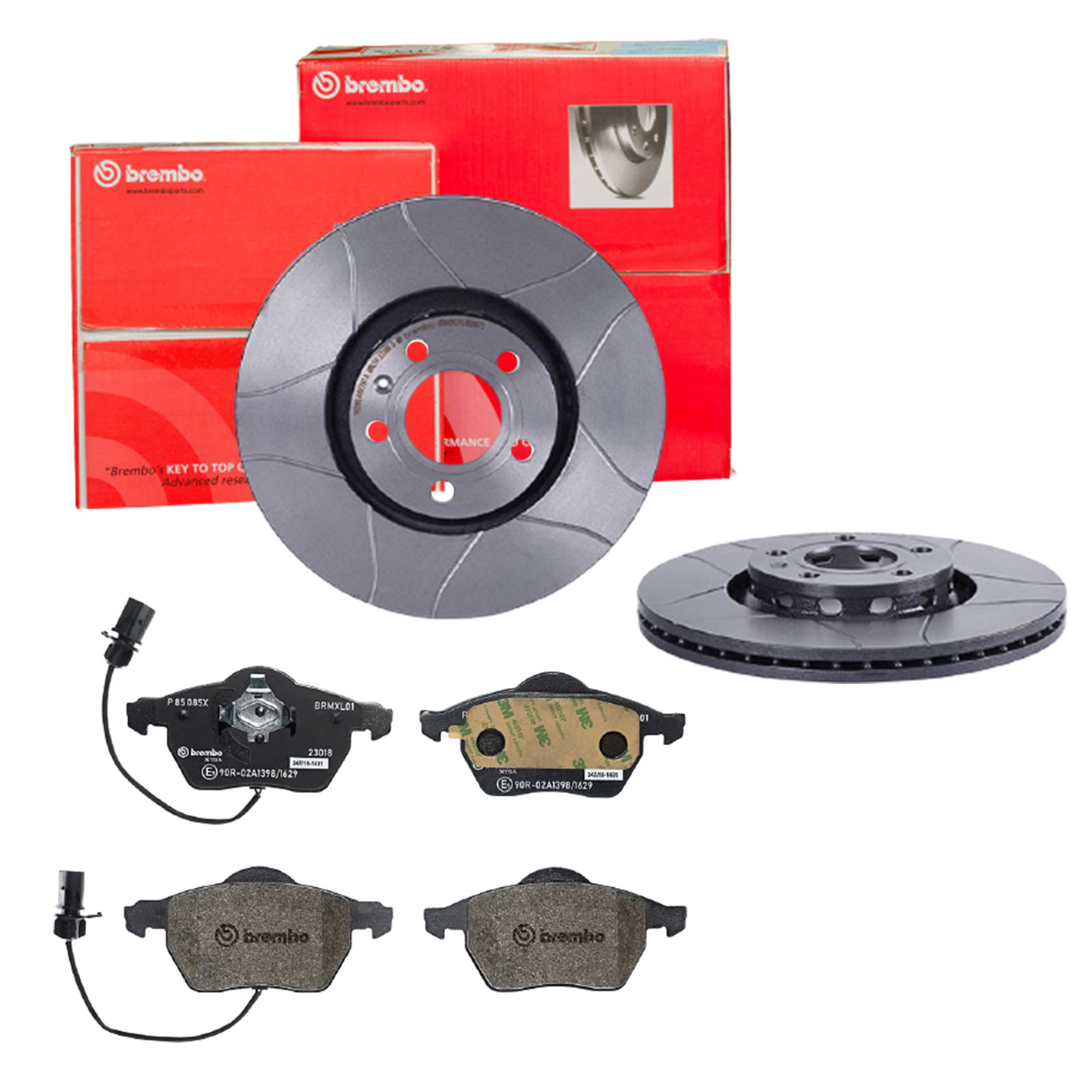 BREMBO Bremsensatz, Scheibenbremse sk8k0ezh95 Vorderachse Geschlitzt 312mm 25mm für SEAT SKODA VW AUDI AUDI (FAW)