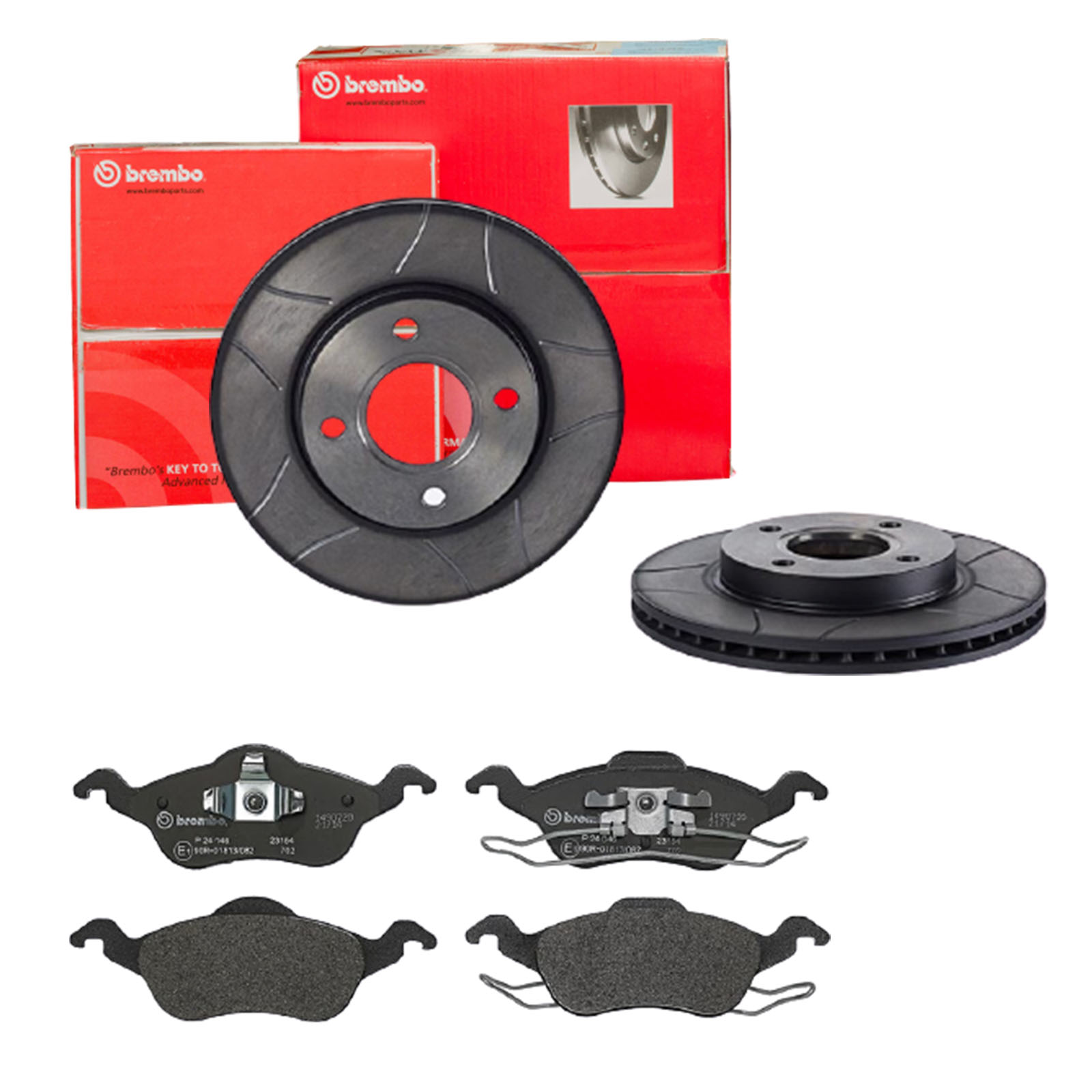 BREMBO Bremsensatz, Scheibenbremse sk8jzzdon4 Vorderachse Innenbelüftet 258mm 22mm für FORD MAZDA