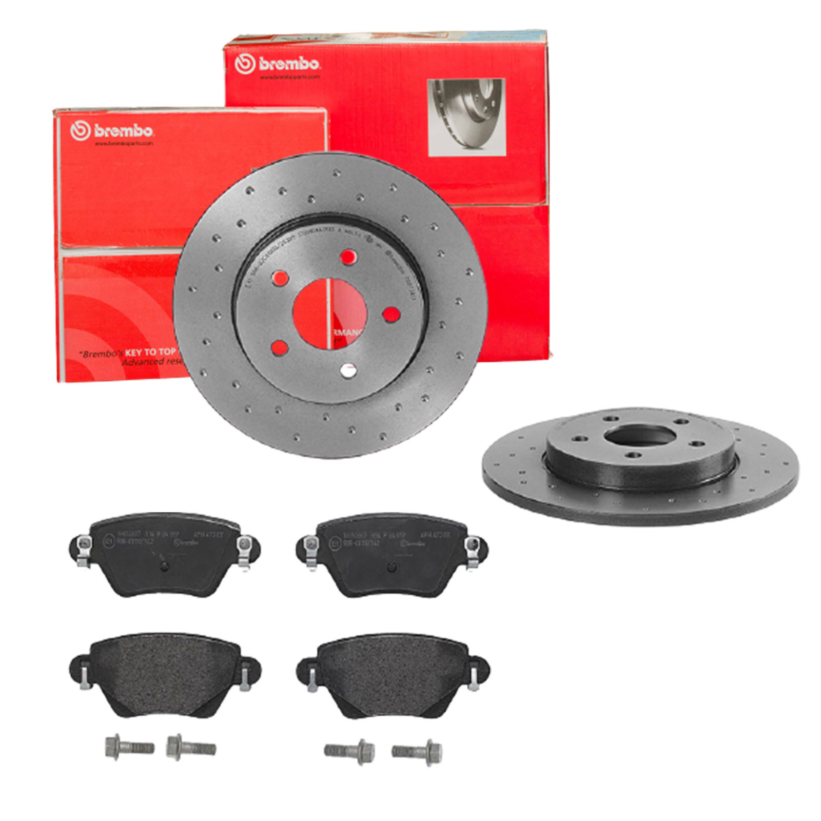 BREMBO Bremsensatz, Scheibenbremse sk8k0fa1v9 Hinterachse Gelocht 280mm 12mm für FORD JAGUAR FPV