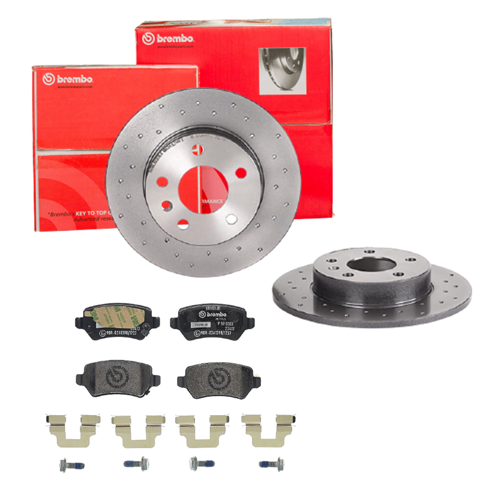 BREMBO Bremsensatz, Scheibenbremse sk8k0f9zc3 Hinterachse Voll 264mm 10mm für OPEL VAUXHALL GENERAL MOTORS SATURN KIA
