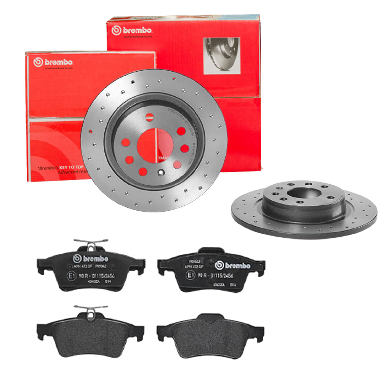 BREMBO Bremsensatz, Scheibenbremse sk8k0f9vx5 Hinterachse Gelocht 278mm 12mm für CITROËN OPEL FORD VOLVO SAAB PONTIAC GENERAL MOTORS VAUXHALL MAZDA JA