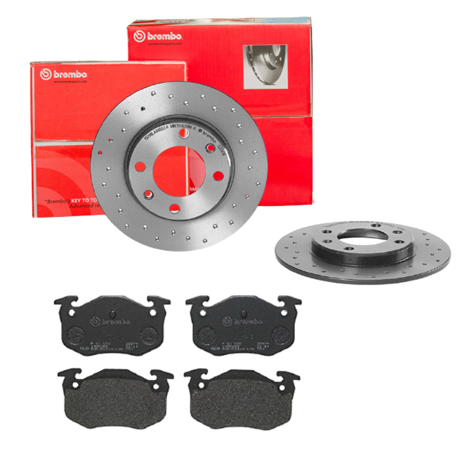 BREMBO Bremsensatz, Scheibenbremse sk8k0f9to5 Hinterachse Voll 247mm 8mm für CITROËN PEUGEOT FENGSHEN RENAULT HSV