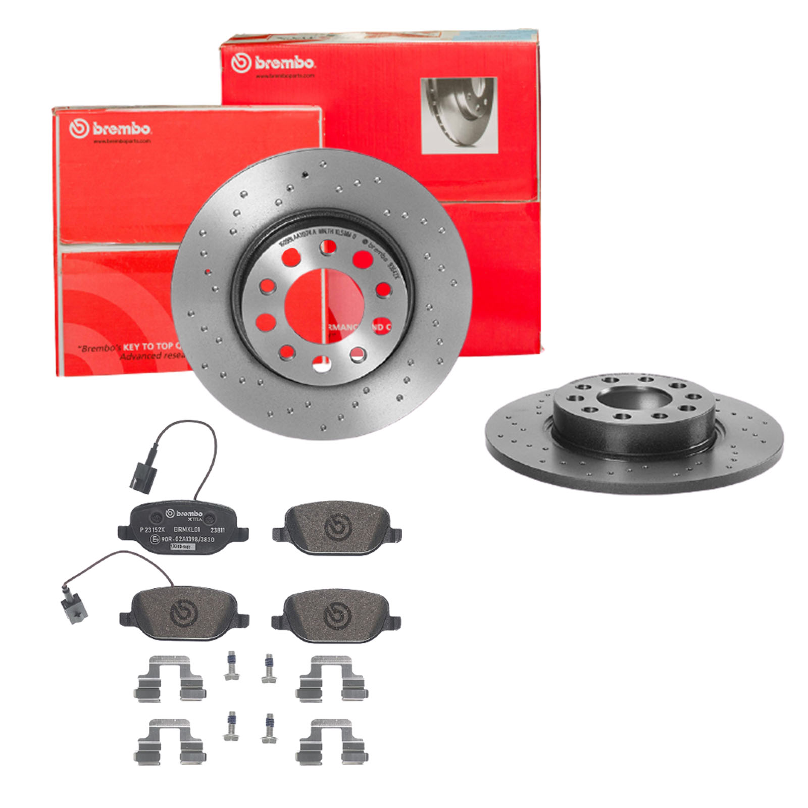 BREMBO Bremsensatz, Scheibenbremse sk8k0f9t99 Hinterachse Gelocht 278mm 12mm für ALFA ROMEO JEEP FIAT JEEP (GAC FCA)