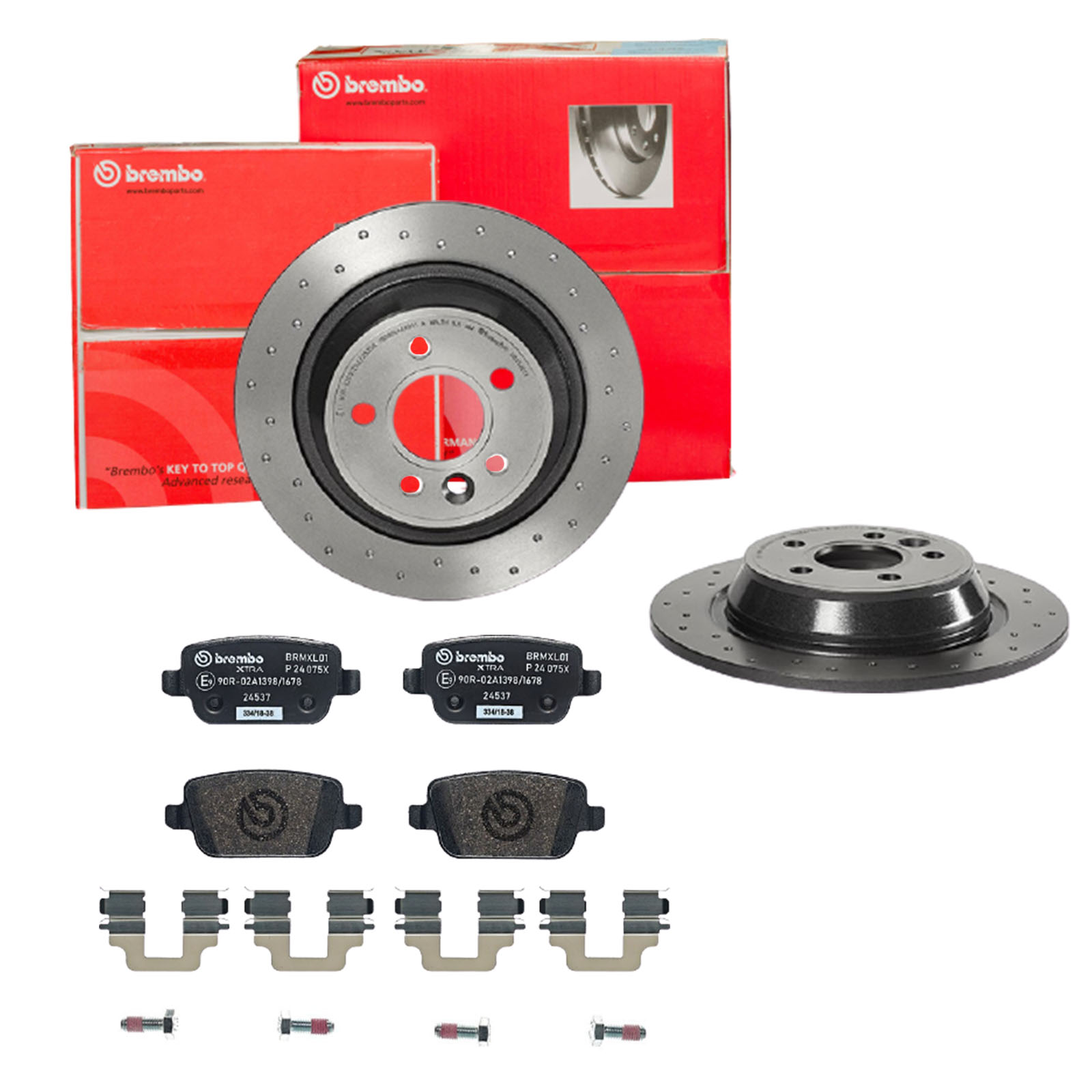 BREMBO Bremsensatz, Scheibenbremse sk8k0f9st3 Hinterachse Gelocht 302mm 11mm für FORD FORD (CHANGAN) LAND ROVER