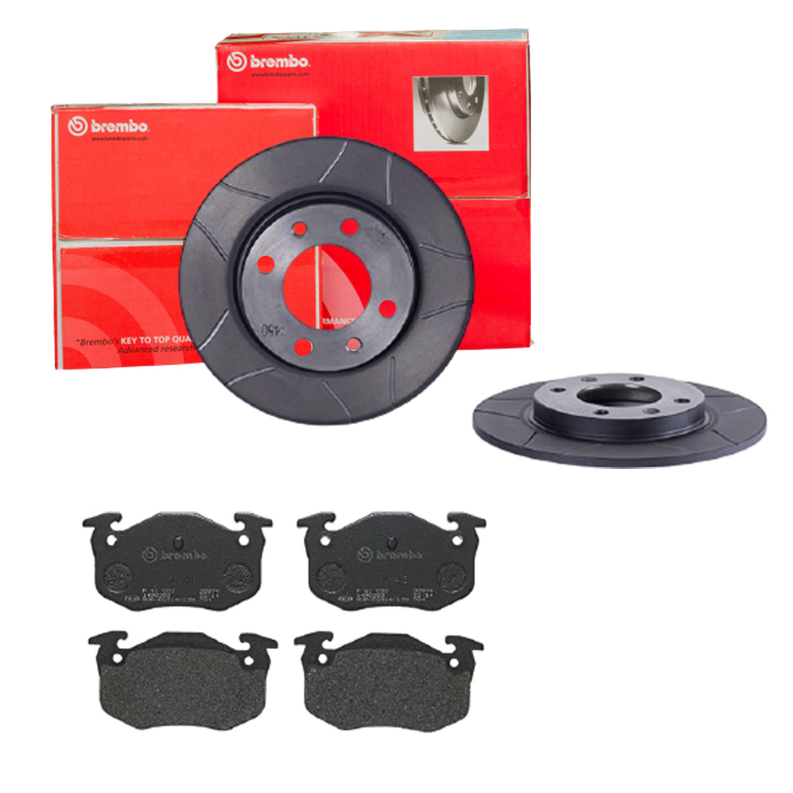 BREMBO Bremsensatz, Scheibenbremse sk8k0f9ph1 Hinterachse Geschlitzt 247mm 8mm für CITROËN PEUGEOT FENGSHEN RENAULT HSV