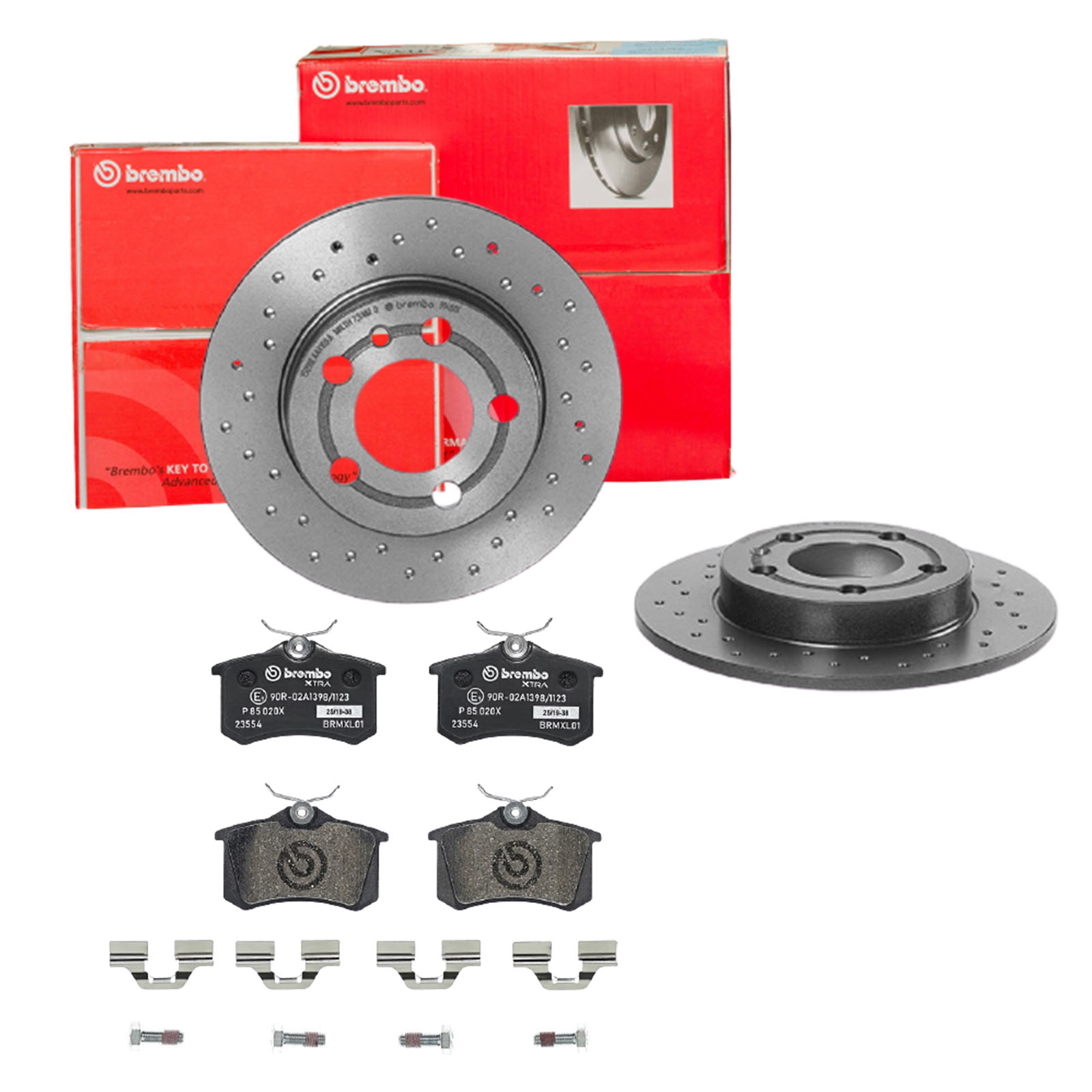 BREMBO Bremsensatz, Scheibenbremse sk8k0f9f57 Hinterachse Gelocht 239mm 9mm für PEUGEOT CITROËN FORD MG (SAIC) ROEWE (SAIC) FIAT ZHONGHUA (BRILLIANCE)