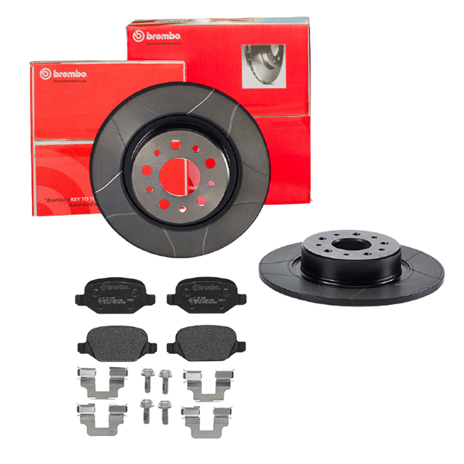 BREMBO Bremsensatz, Scheibenbremse sk8k0f9b93 Hinterachse Geschlitzt 276mm 10mm für LANCIA ALFA ROMEO FIAT