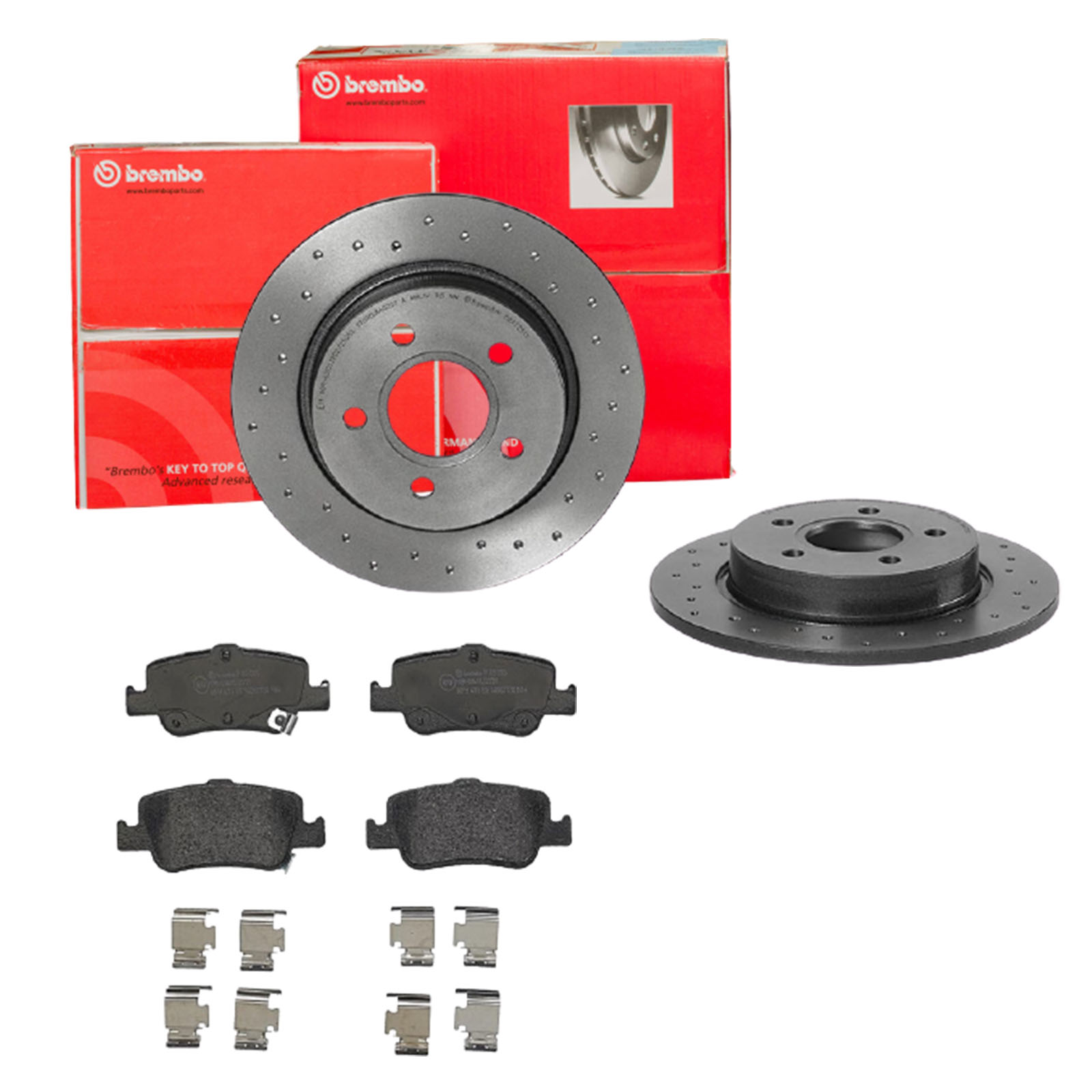 BREMBO Bremsensatz, Scheibenbremse sk8k0f97t5 Hinterachse Voll 270mm 10mm für TOYOTA