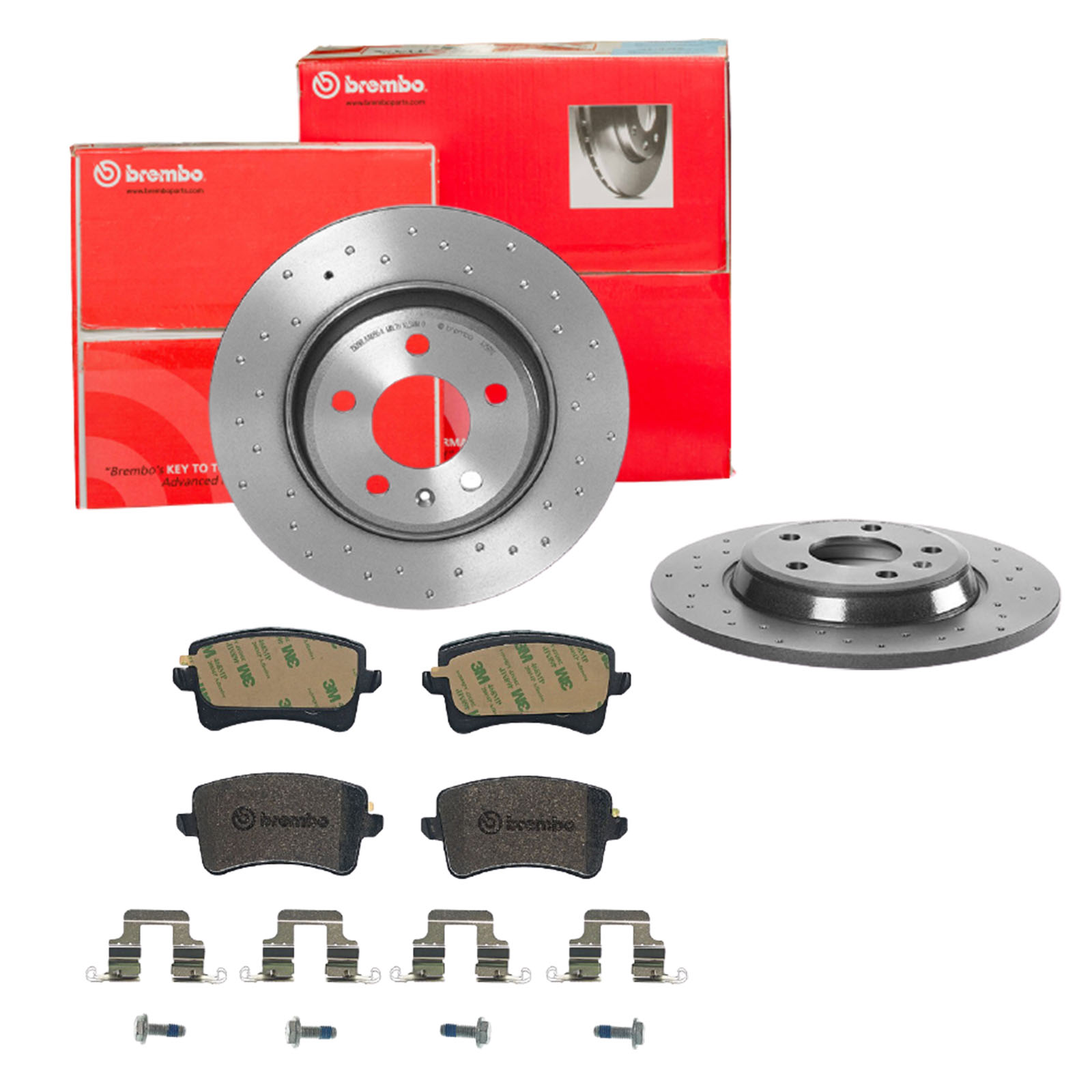 BREMBO Bremsensatz, Scheibenbremse sk8k0f95q5 Hinterachse Gelocht 300mm 12mm für AUDI (FAW) VW SKODA SEAT AUDI VW (FAW)