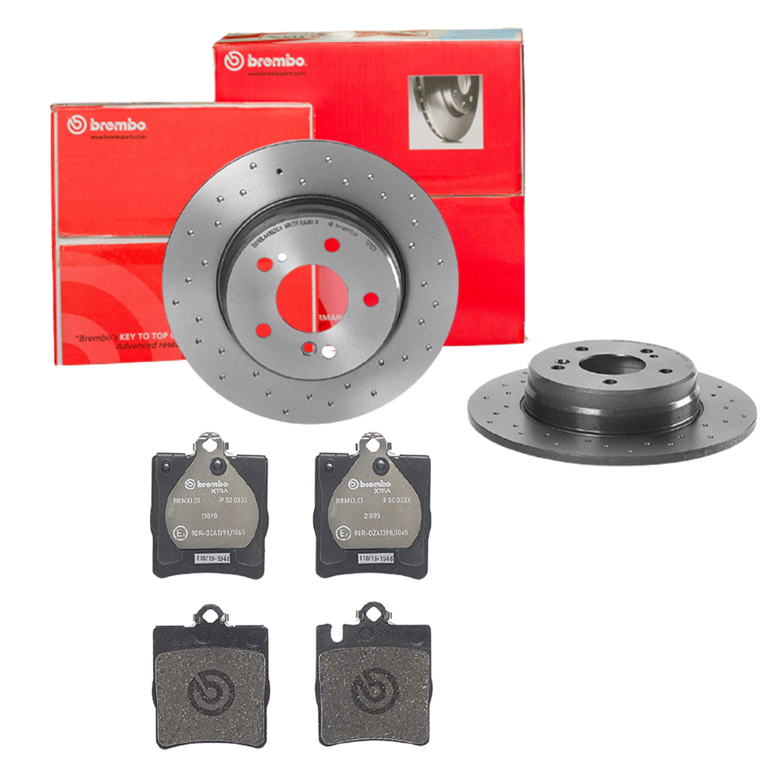 BREMBO Bremsensatz, Scheibenbremse sk8k0f92s3 Hinterachse Voll 290mm 10mm für MERCEDES-BENZ