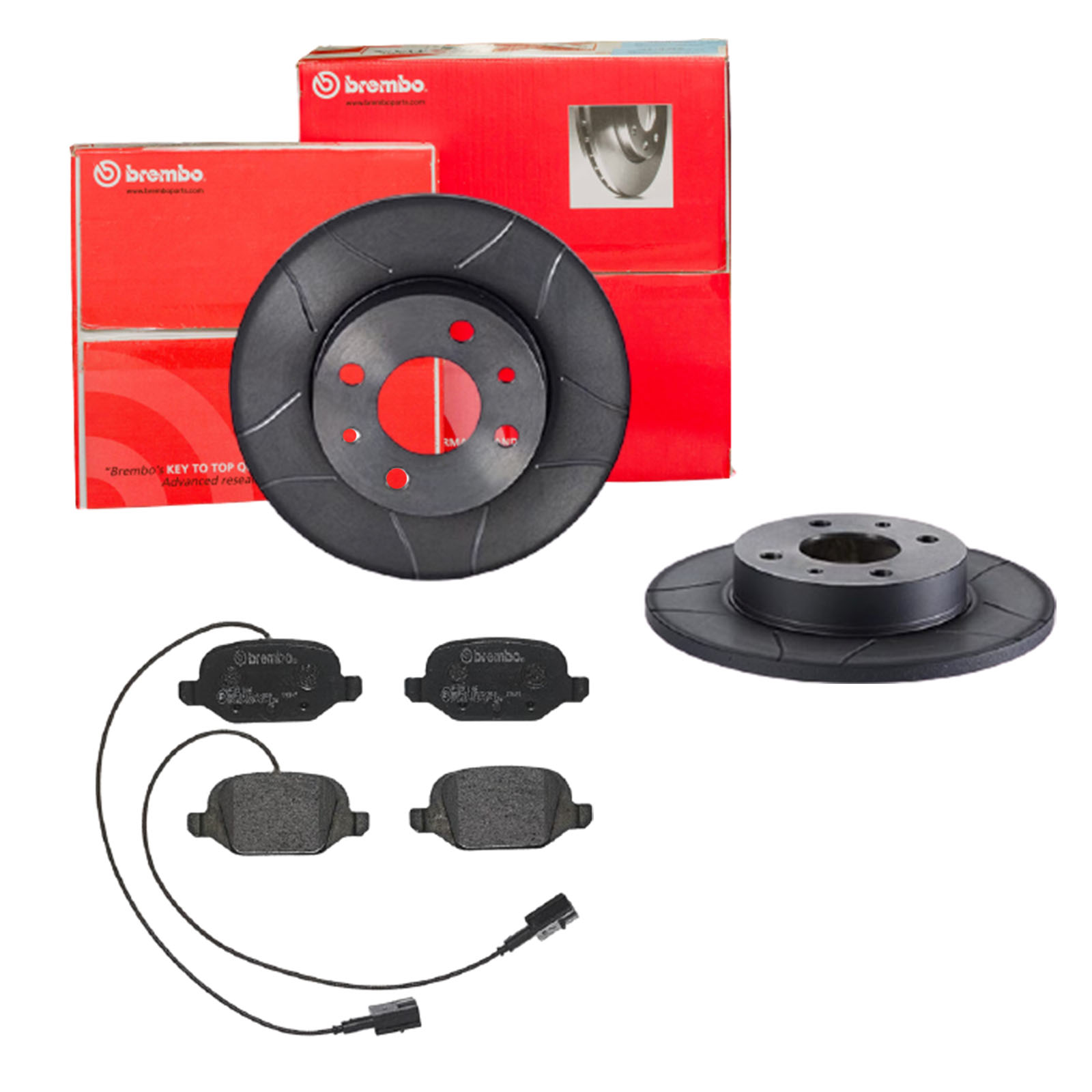 BREMBO Bremsensatz, Scheibenbremse sk8k0f9139 Hinterachse Geschlitzt 240mm 11mm für FORD FIAT ZASTAVA LANCIA ABARTH ALFA ROMEO KIA