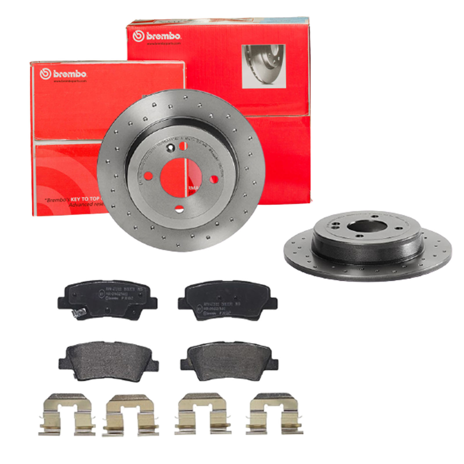 BREMBO Bremsensatz, Scheibenbremse sk8k0f90o3 Hinterachse Voll 262mm 10mm für HYUNDAI KIA HYUNDAI (BEIJING) KIA (DYK) SSANGYONG