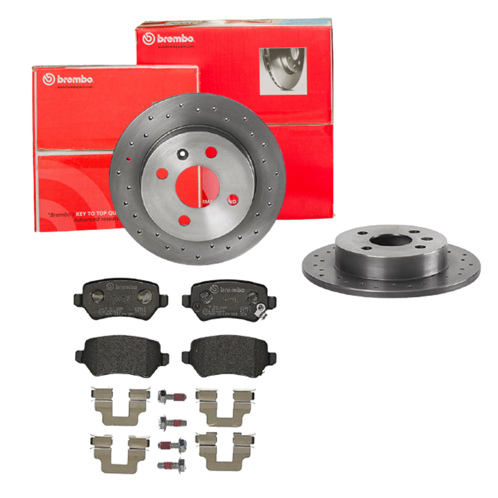 BREMBO Bremsensatz, Scheibenbremse sk8k0f8we3 Hinterachse Voll 240mm 10mm für OPEL VAUXHALL GENERAL MOTORS SATURN KIA
