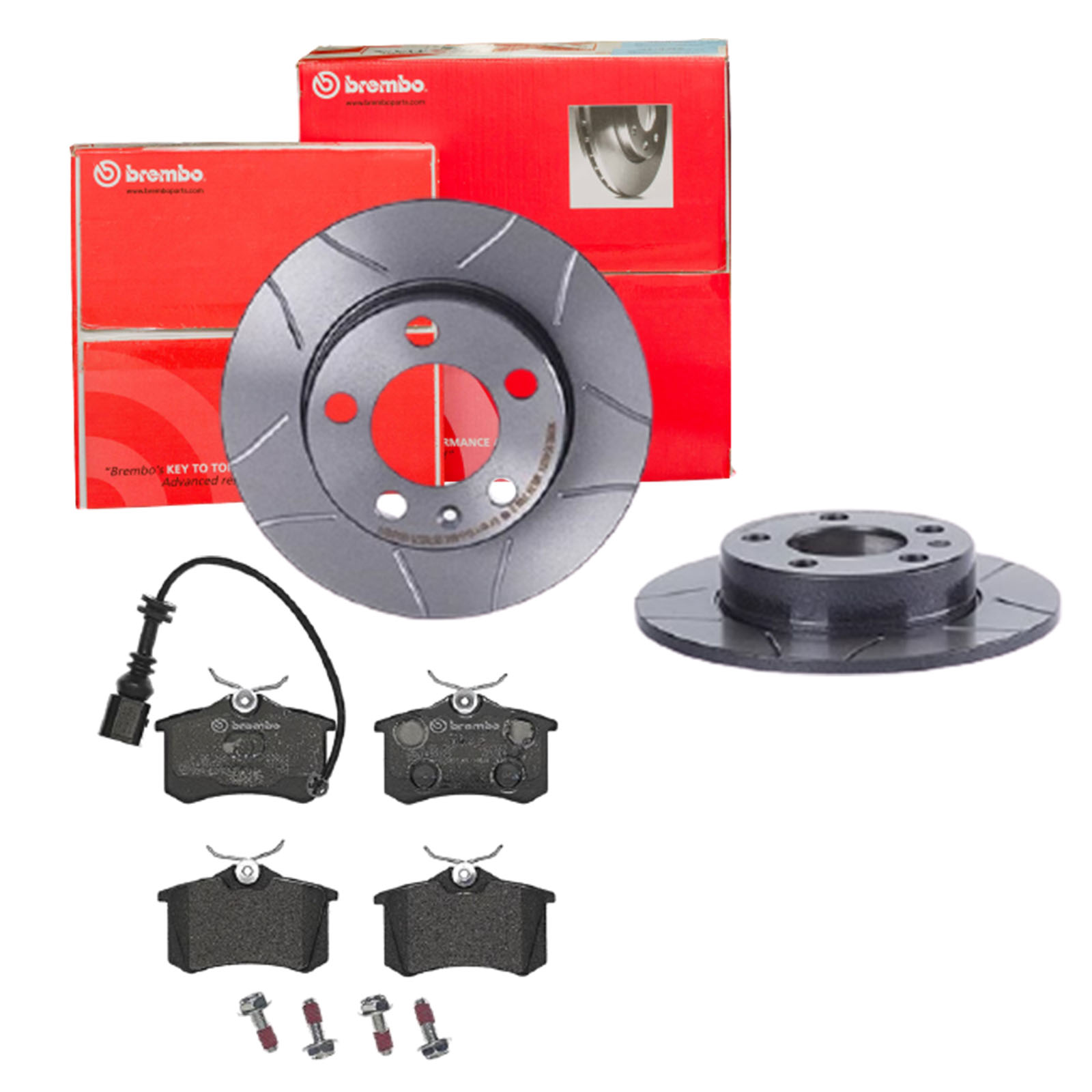 BREMBO Bremsensatz, Scheibenbremse sk8k0f8v35 Hinterachse Geschlitzt 230mm 9mm für SKODA SEAT VW VW (SVW) AUDI VW (FAW) SKODA (SVW)