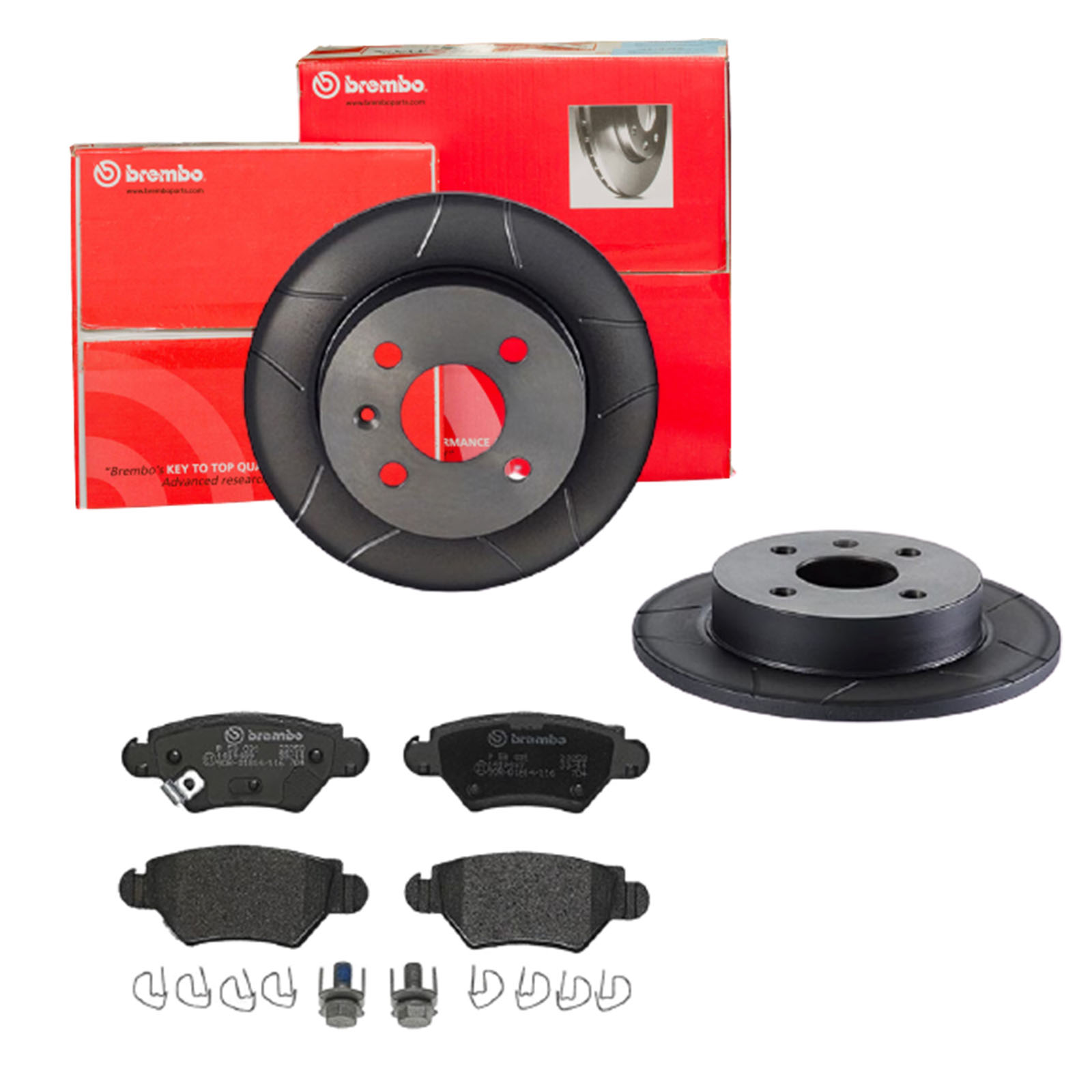 BREMBO Bremsensatz, Scheibenbremse sk8k0f8tt7 Hinterachse Geschlitzt 240mm 10mm für OPEL GENERAL MOTORS VAUXHALL CHEVROLET