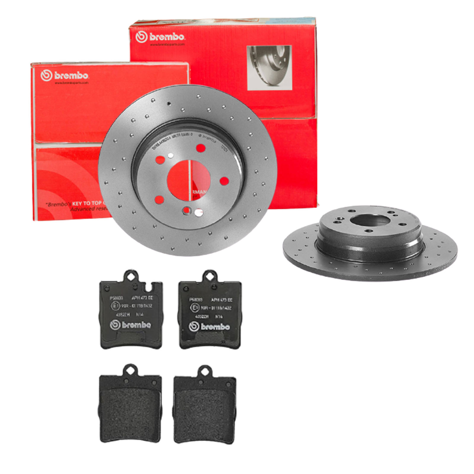 BREMBO Bremsensatz, Scheibenbremse sk8k0f8te1 Hinterachse Voll 290mm 10mm für MERCEDES-BENZ