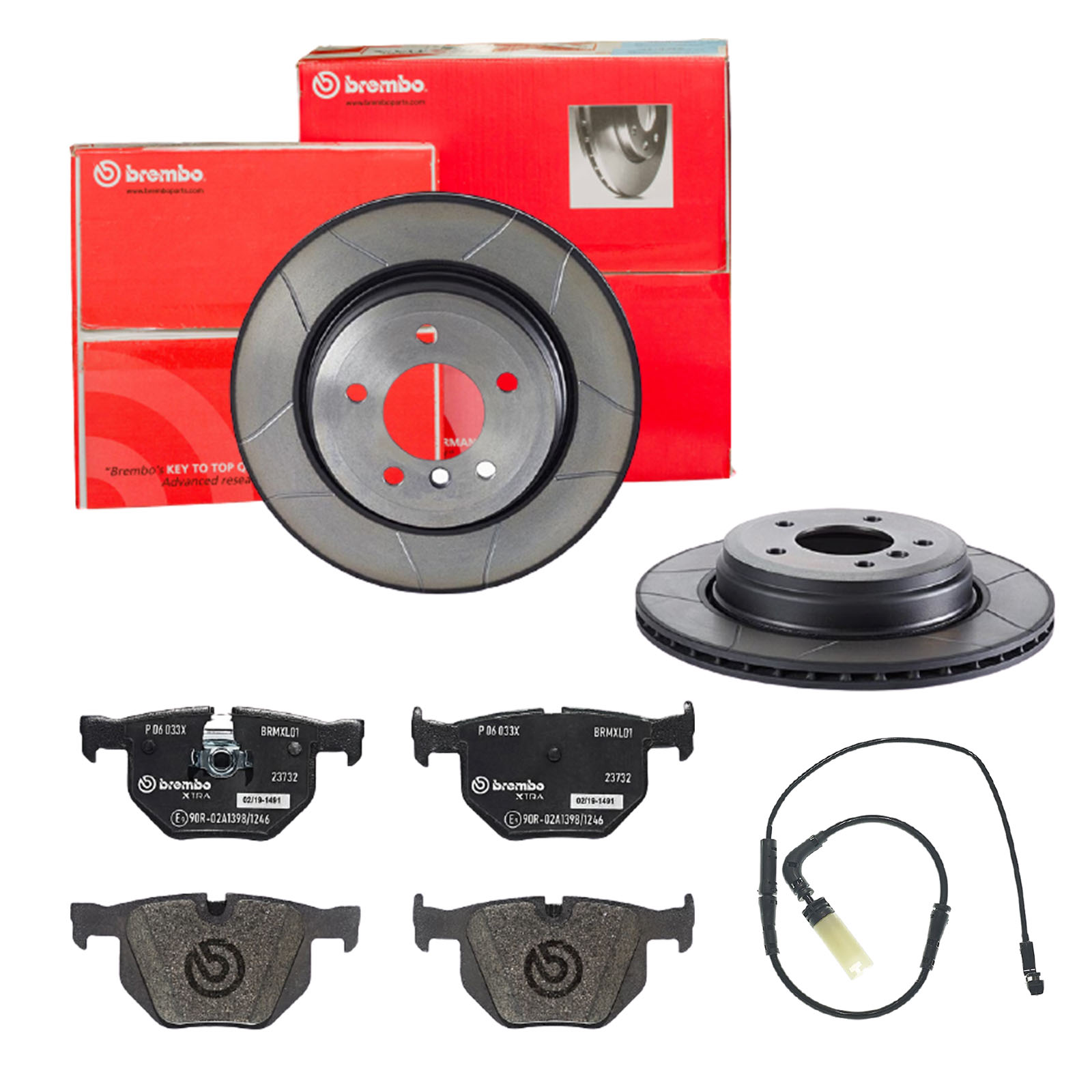 BREMBO Bremsensatz, Scheibenbremse sk8k0f8sj9 Hinterachse Geschlitzt 320mm 20mm für BMW