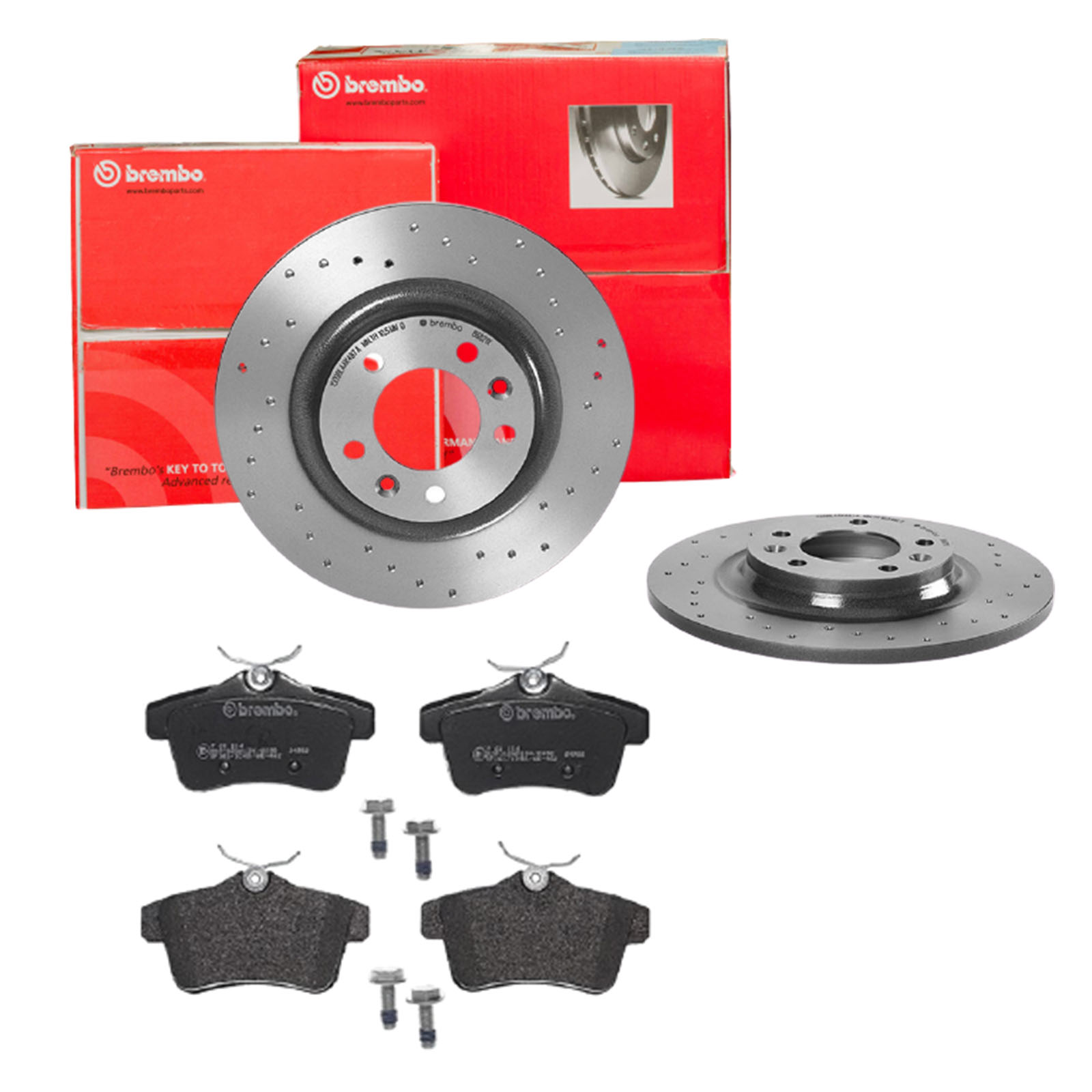 BREMBO Bremsensatz, Scheibenbremse sk8k0f8s53 Hinterachse Gelocht 290mm 12mm für CITROËN DS PEUGEOT DS (CAPSA)