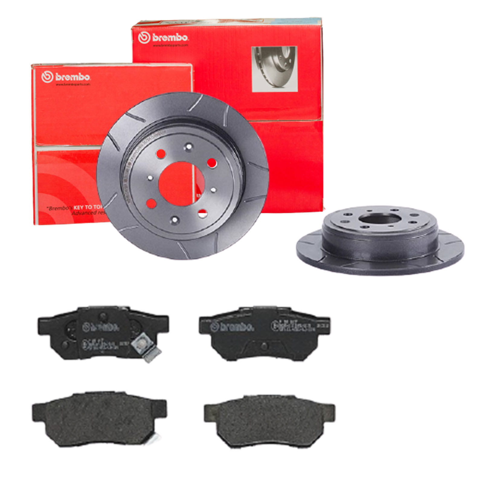 BREMBO Bremsensatz, Scheibenbremse sk8k0f8rc1 Hinterachse Geschlitzt 239mm 10mm für OPEL VAUXHALL ISUZU ACURA HONDA NISSAN ROVER SUZUKI MAZDA MG