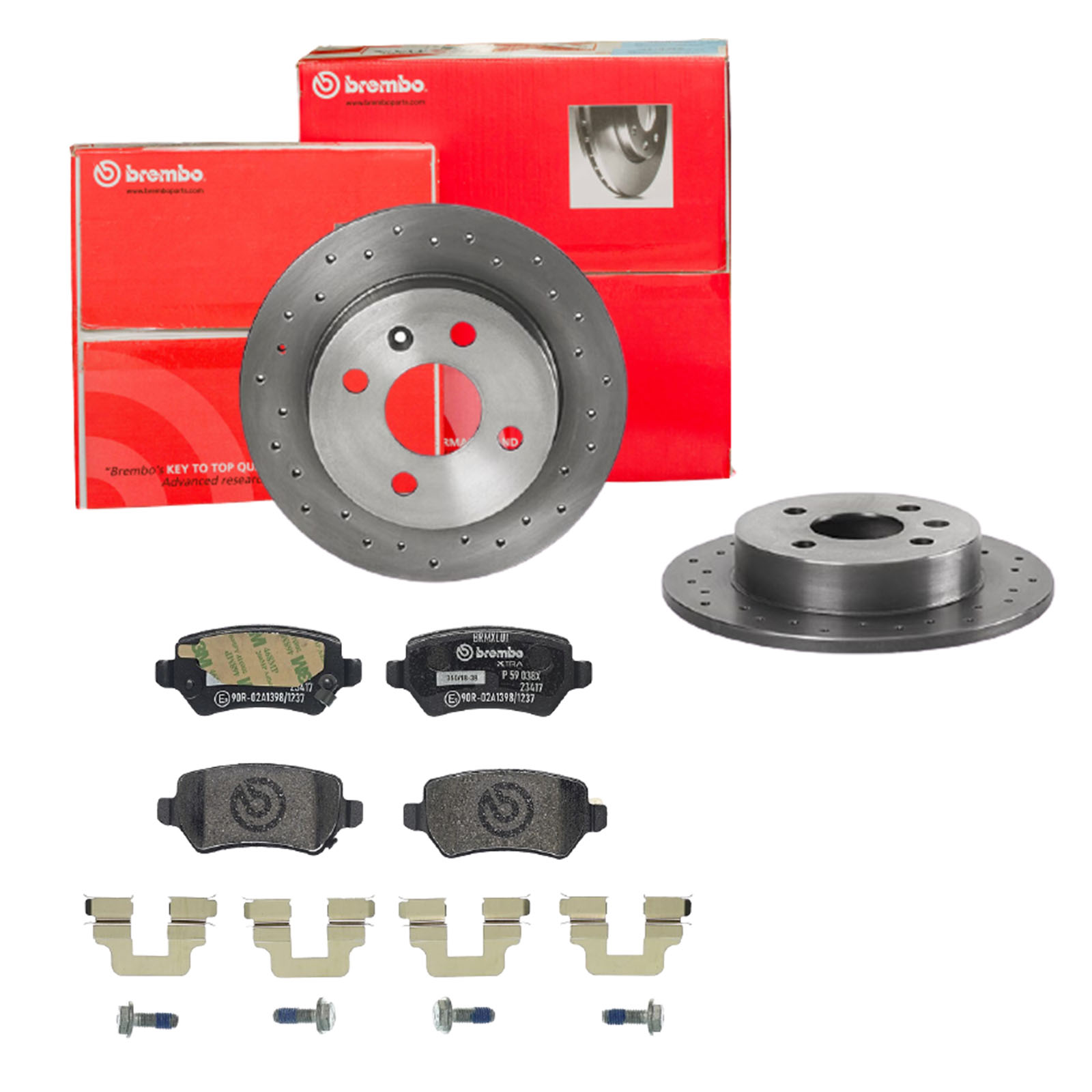 BREMBO Bremsensatz, Scheibenbremse sk8k0f8lb7 Hinterachse Voll 240mm 10mm für OPEL VAUXHALL GENERAL MOTORS SATURN KIA