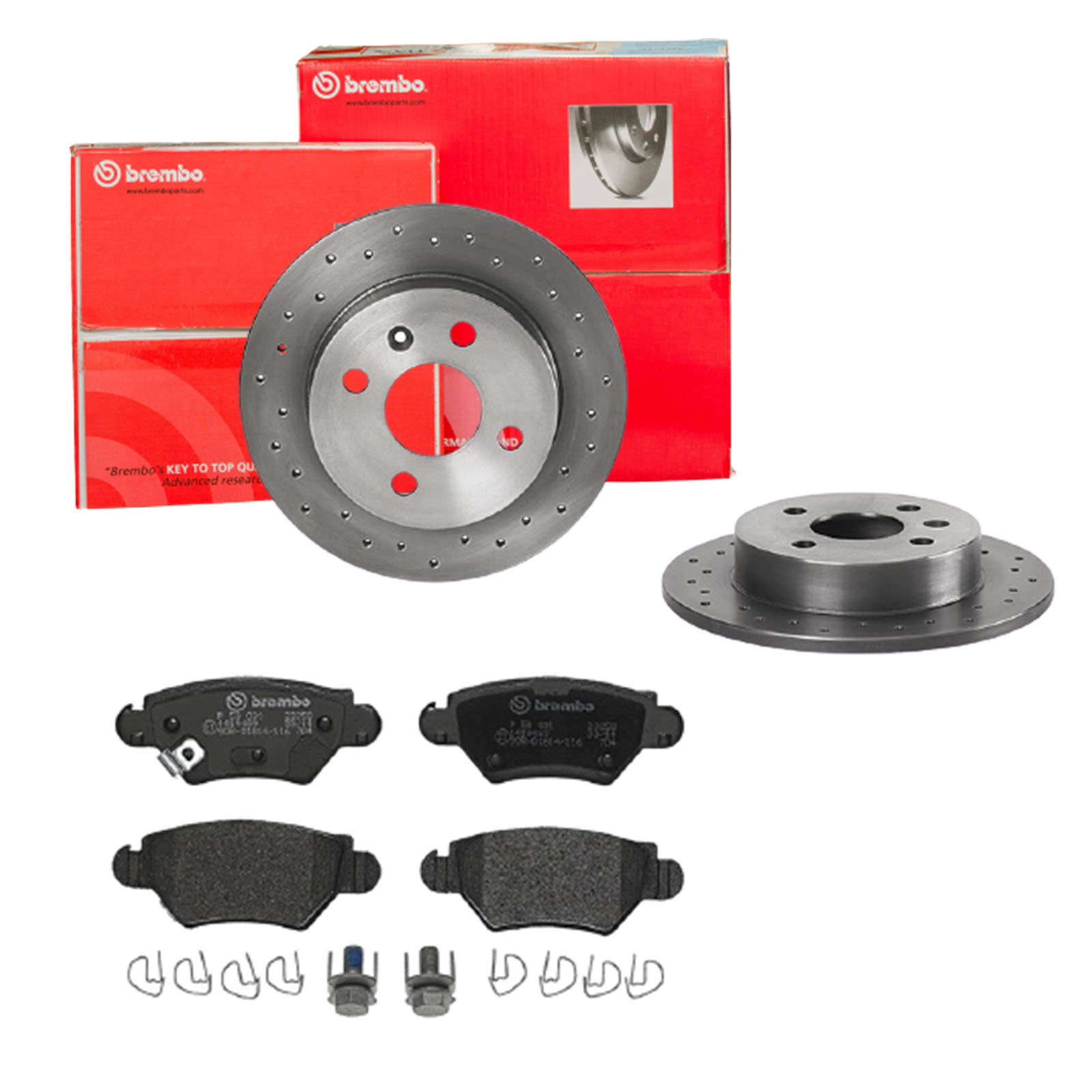 BREMBO Bremsensatz, Scheibenbremse sk8k0f8gp1 Hinterachse Voll 240mm 10mm für OPEL VAUXHALL