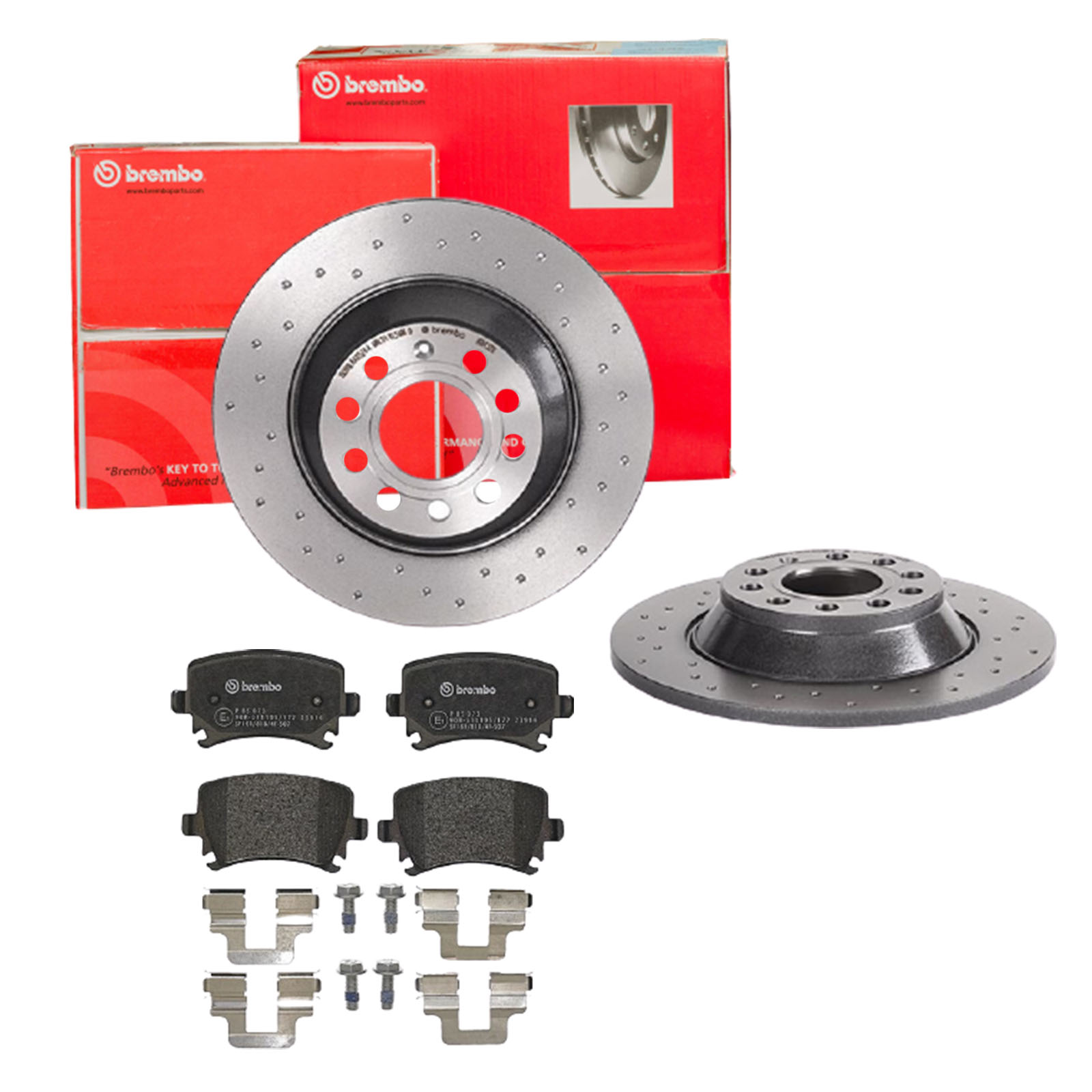 BREMBO Bremsensatz, Scheibenbremse sk8k0f8eo1 Hinterachse Voll 302mm 12mm für SKODA AUDI VW (FAW) VW SEAT AUDI (FAW)