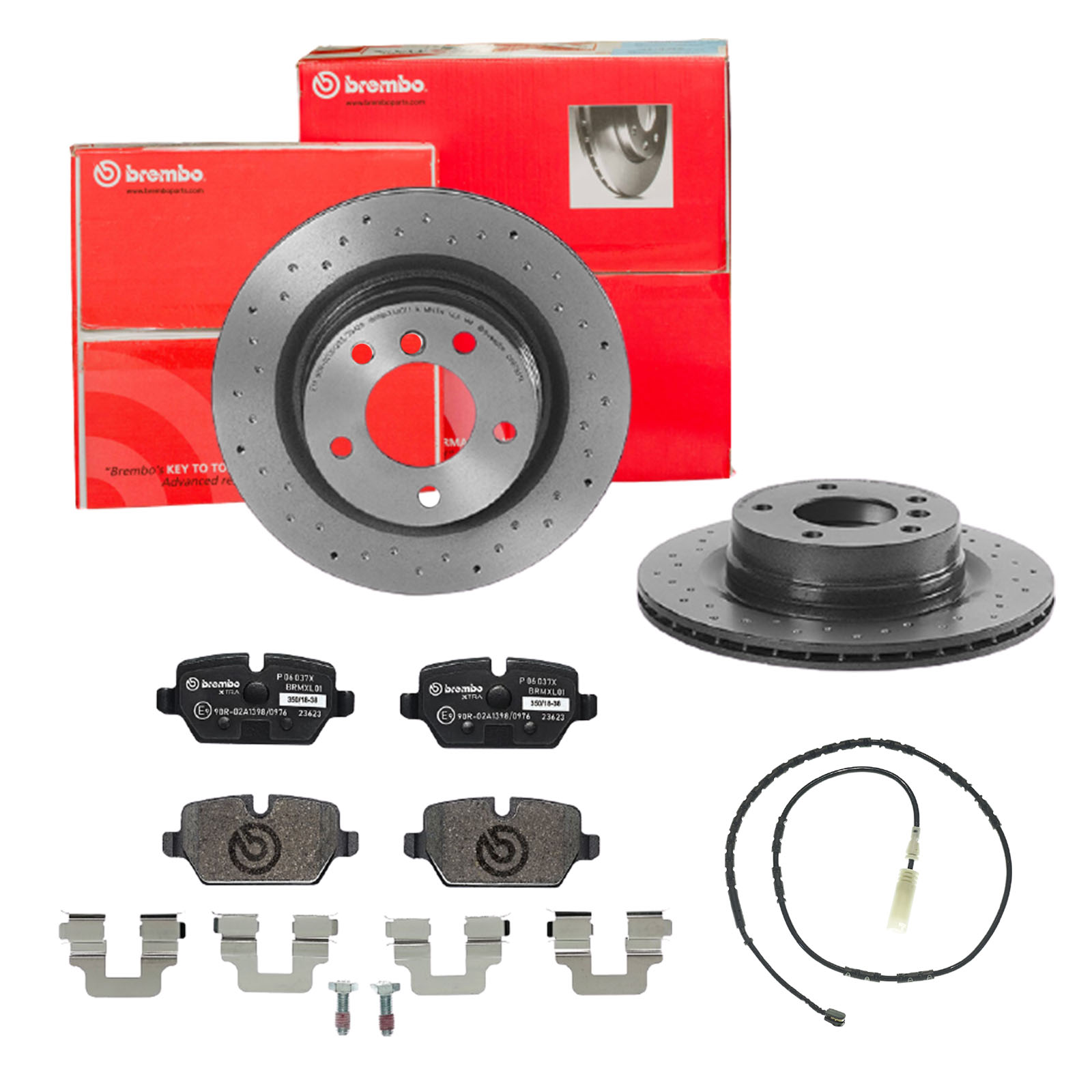 BREMBO Bremsensatz, Scheibenbremse sk8k0f8e95 Hinterachse Gelocht/innenbel. 300mm 20mm für BMW BMW (BRILLIANCE)