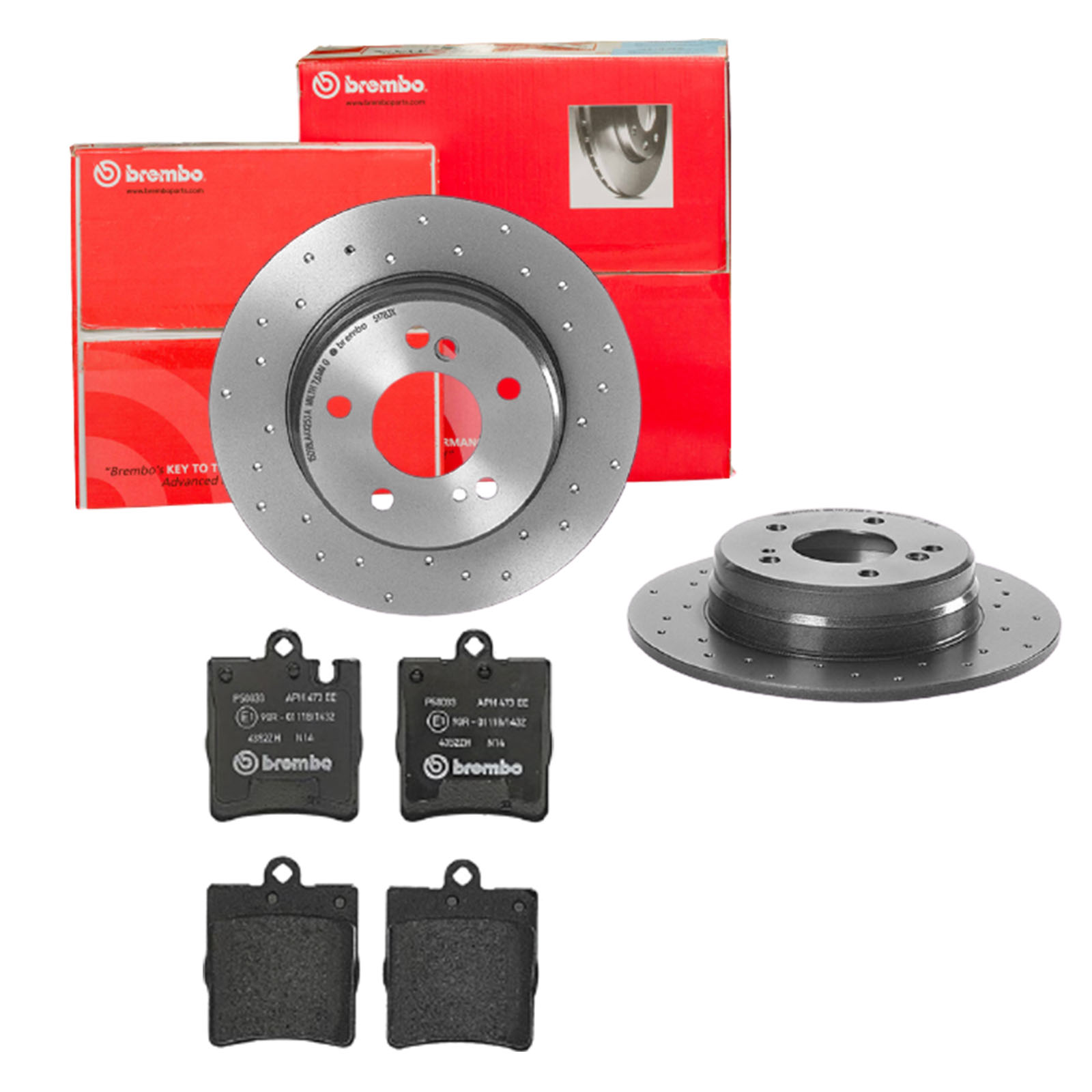 BREMBO Bremsensatz, Scheibenbremse sk8k0f8639 Hinterachse Gelocht 278mm 9mm für MERCEDES-BENZ CHRYSLER