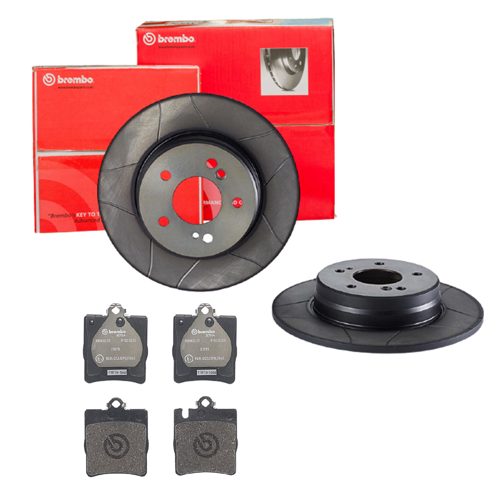 BREMBO Bremsensatz, Scheibenbremse sk8k0f84x7 Hinterachse Geschlitzt 290mm 10mm für MERCEDES-BENZ