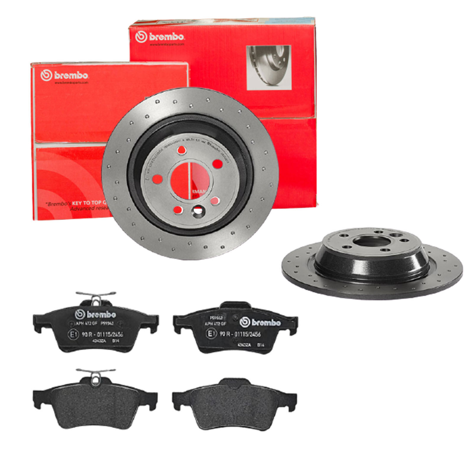 BREMBO Bremsensatz, Scheibenbremse sk8k0f81y5 Hinterachse Gelocht 302mm 11mm für CITROËN FORD FORD (CHANGAN) OPEL VOLVO SAAB PONTIAC GENERAL MOTORS RE