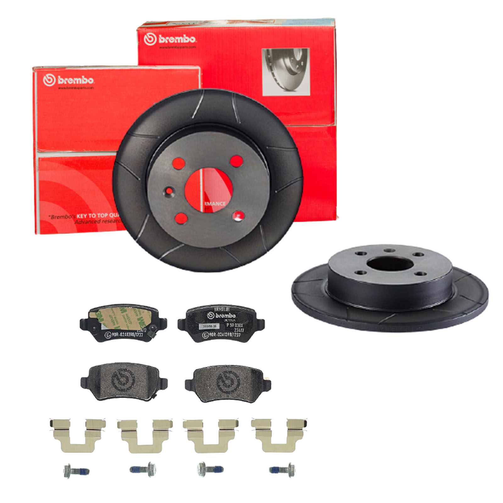 BREMBO Bremsensatz, Scheibenbremse sk8k0f7tv1 Hinterachse Geschlitzt 240mm 10mm für OPEL VAUXHALL GENERAL MOTORS SATURN KIA
