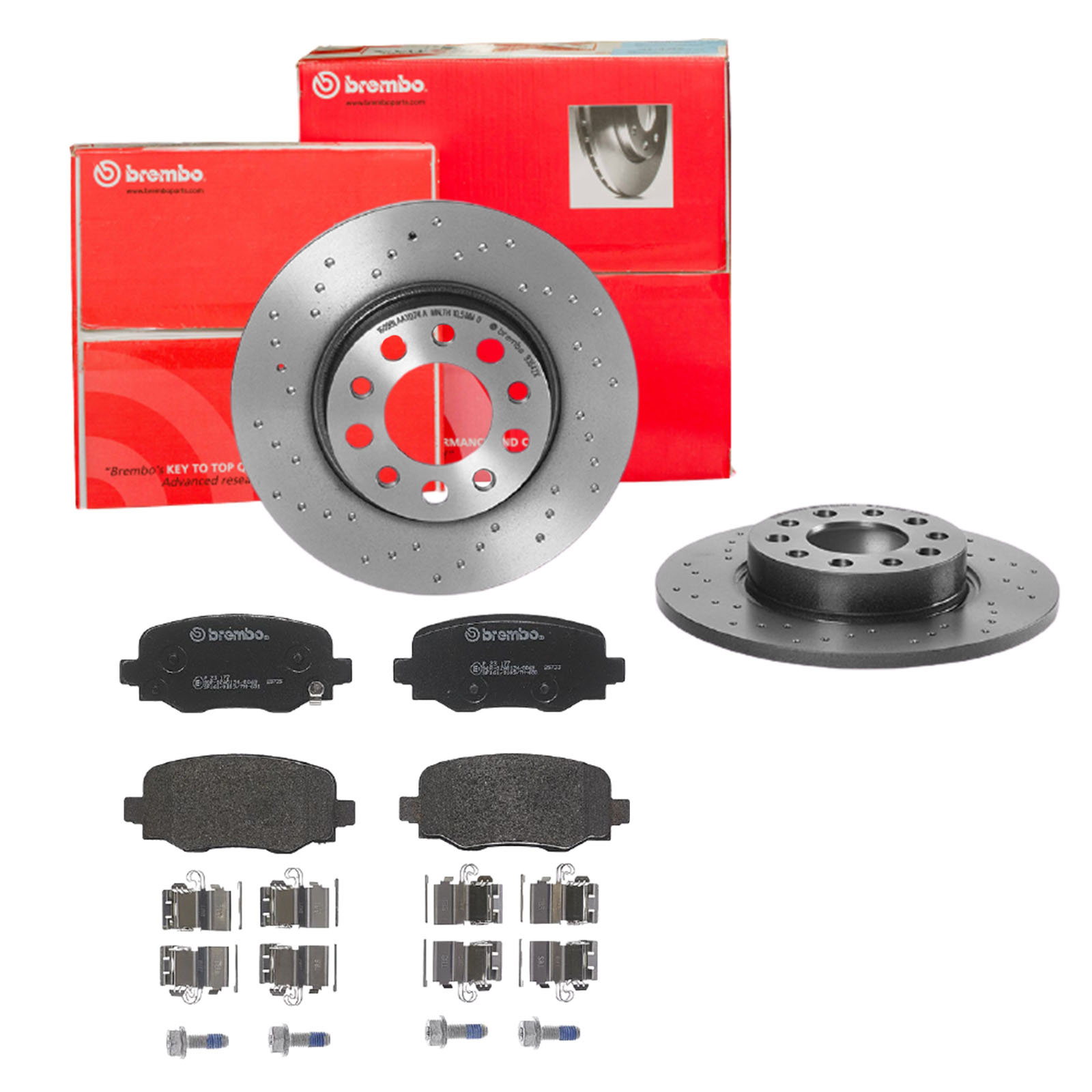 BREMBO Bremsensatz, Scheibenbremse sk8k0f7pe1 Hinterachse Gelocht 278mm 12mm für ALFA ROMEO JEEP FIAT JEEP (GAC FCA)