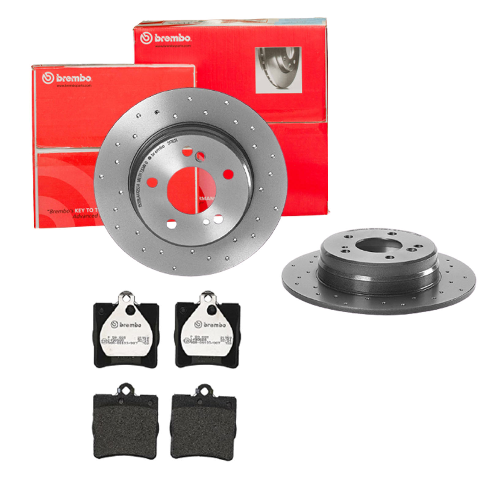 BREMBO Bremsensatz, Scheibenbremse sk8k0f7o33 Hinterachse Gelocht 278mm 9mm für MERCEDES-BENZ CHRYSLER