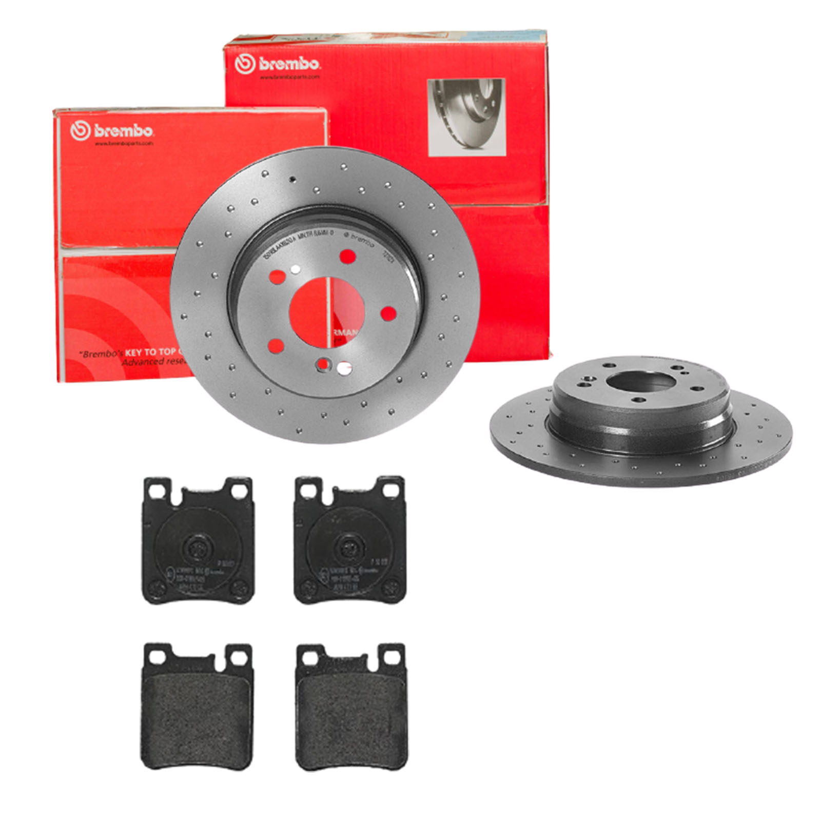 BREMBO Bremsensatz, Scheibenbremse sk8k0f7mc9 Hinterachse Voll 290mm 10mm für MERCEDES-BENZ CHRYSLER